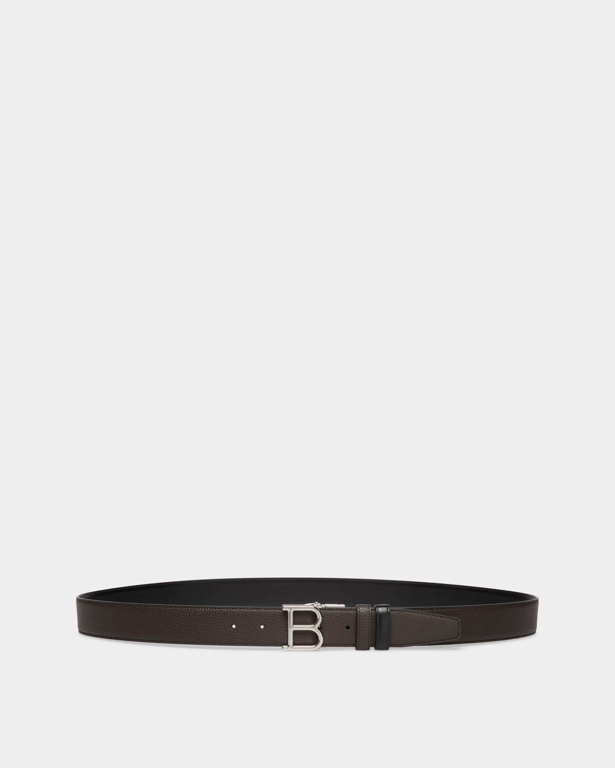 Adjustable Reversible Belt In Brown Leather - Herren - Bally - 01