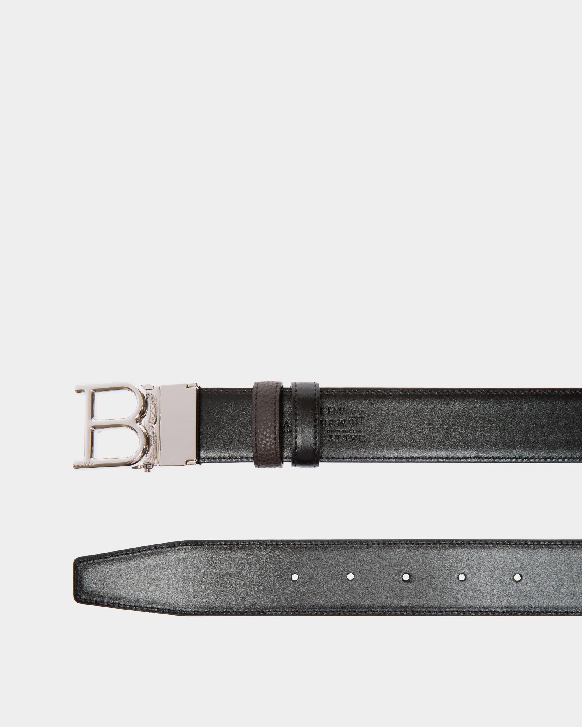 Adjustable Reversible Belt In Brown Leather - Herren - Bally - 02