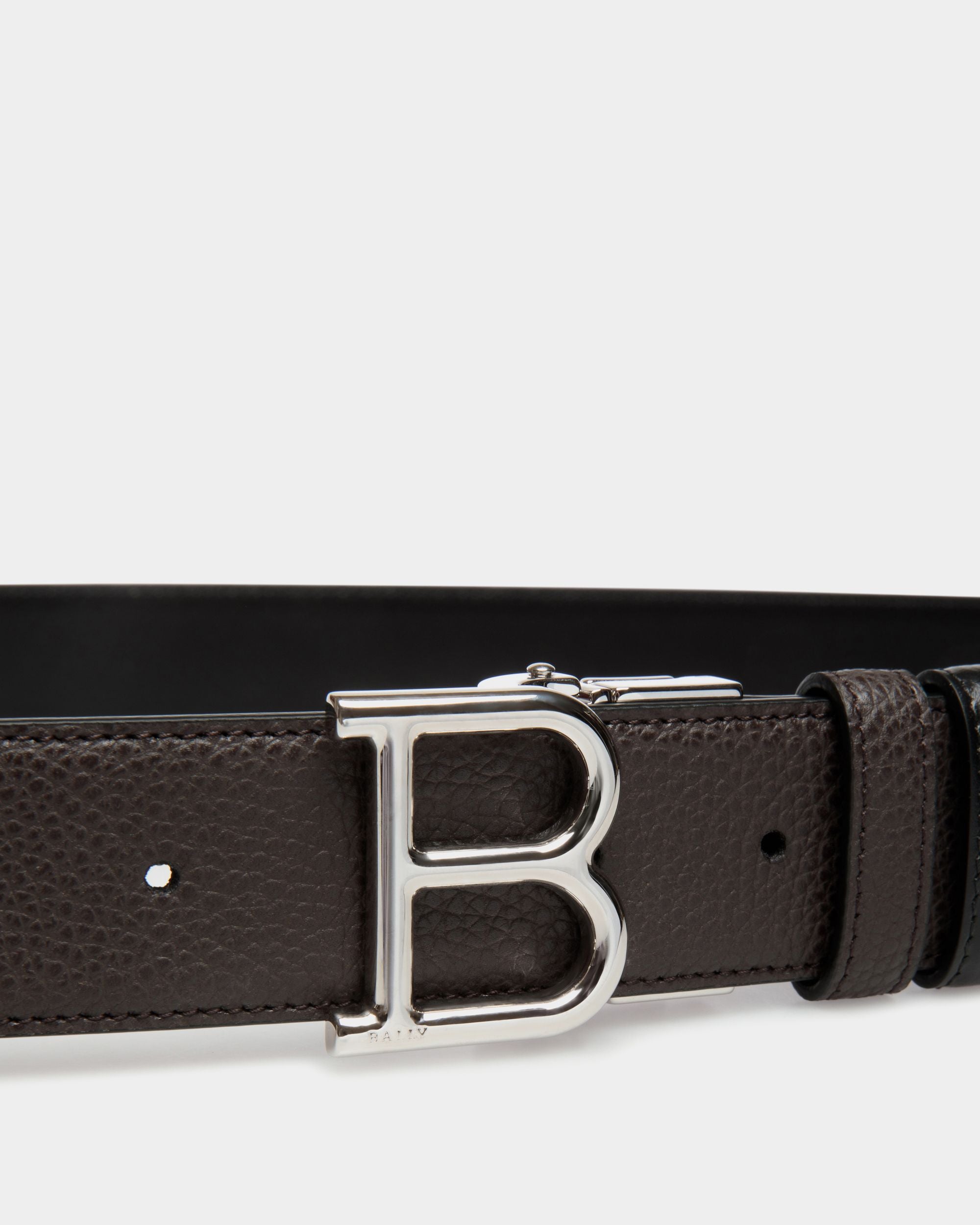 Adjustable Reversible Belt In Brown Leather - Herren - Bally - 03