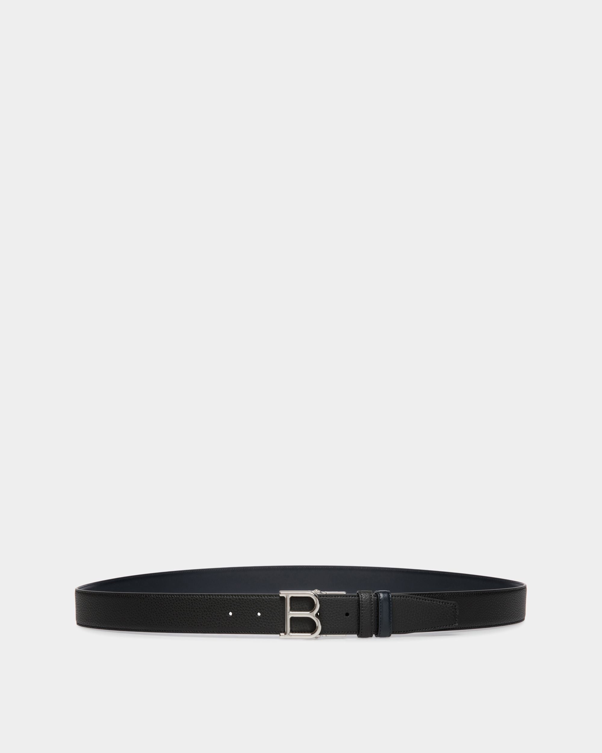 Adjustable Reversible Belt In Black Leather - Herren - Bally - 01