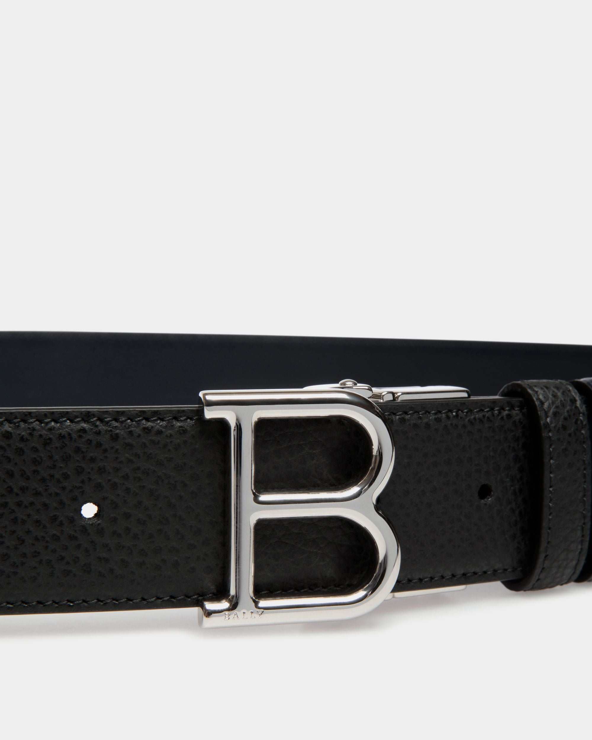 Adjustable Reversible Belt In Black Leather - Herren - Bally - 03