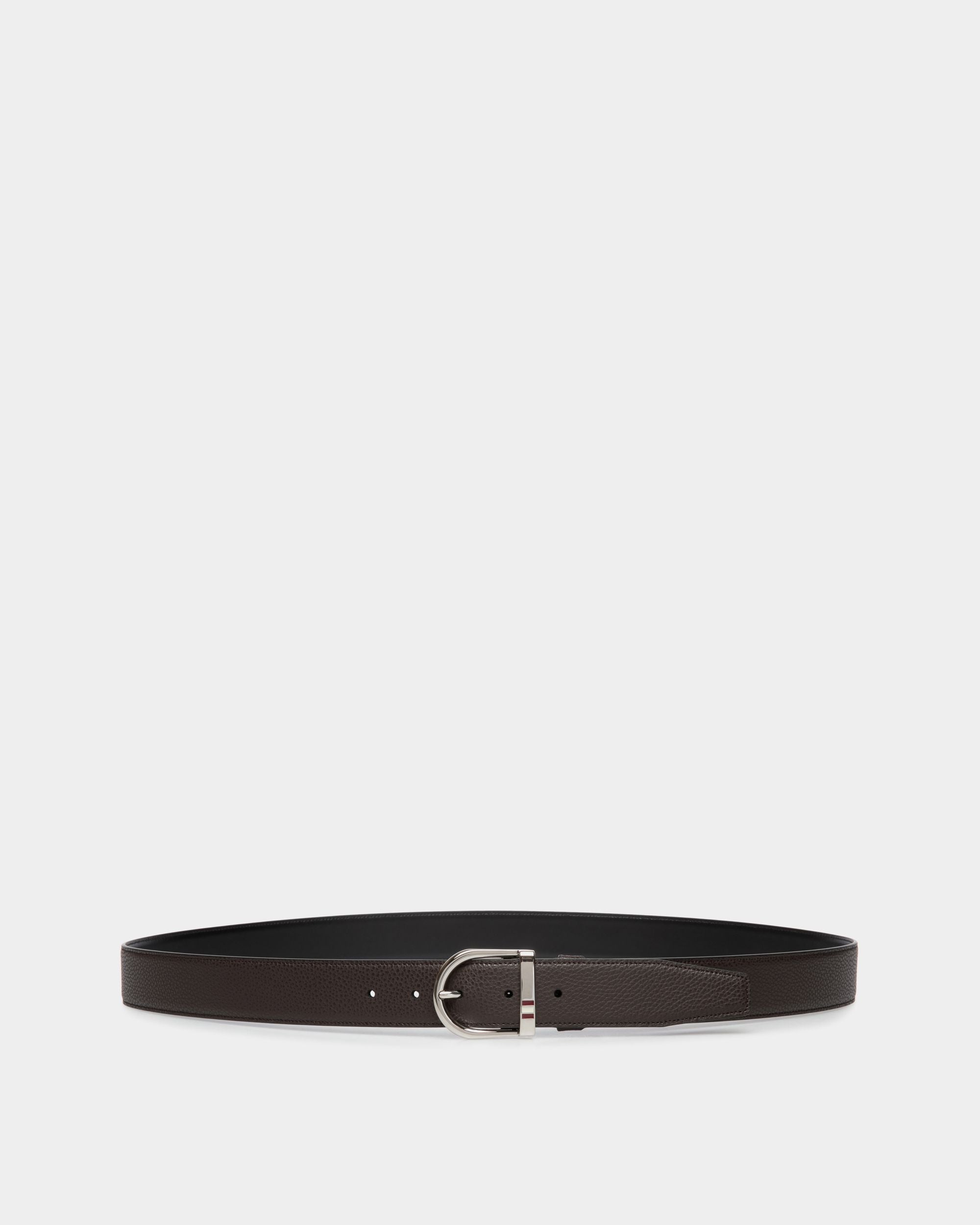 Adjustable Reversible Belt In Brown Leather - Herren - Bally - 01