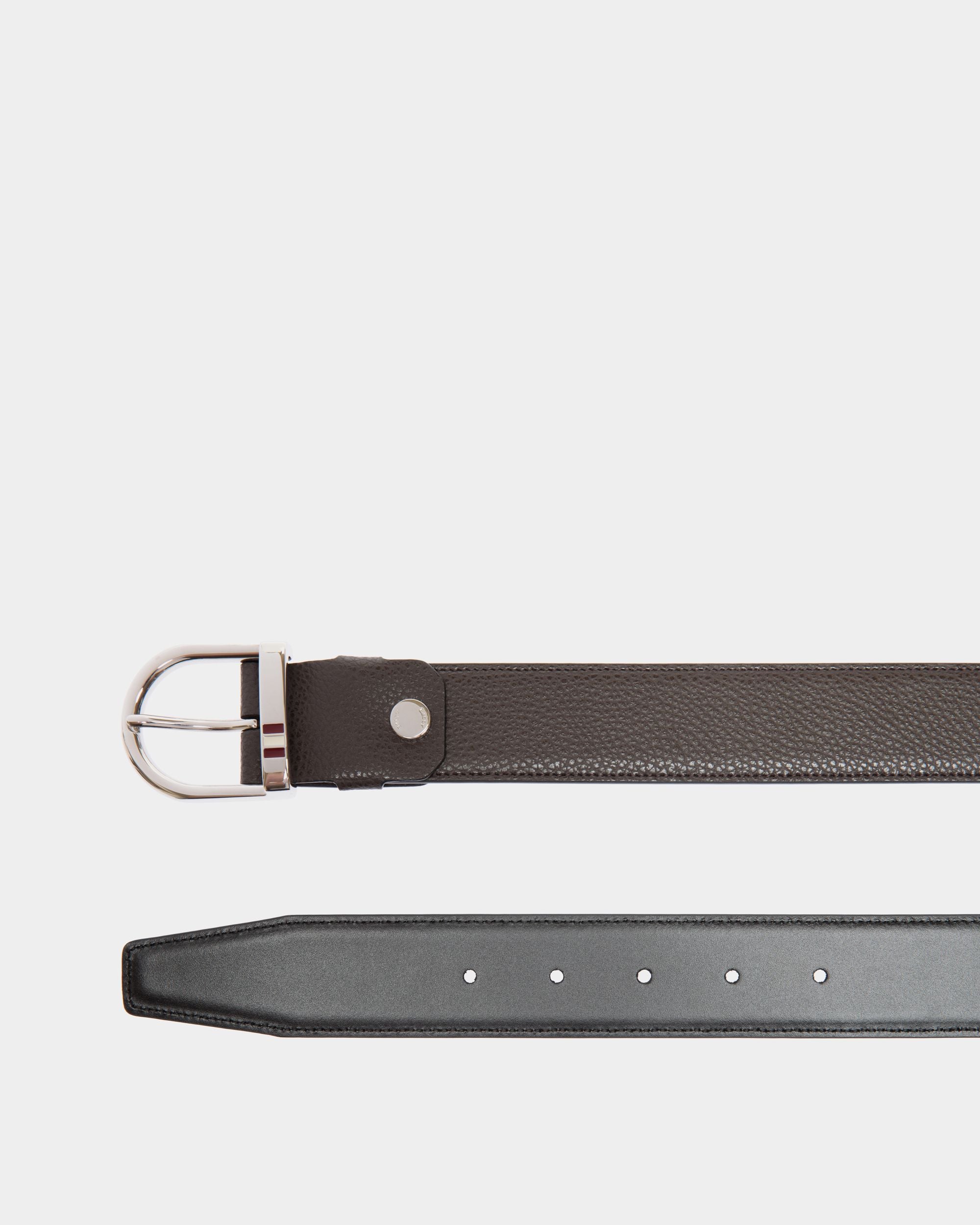Adjustable Reversible Belt In Brown Leather - Herren - Bally - 02