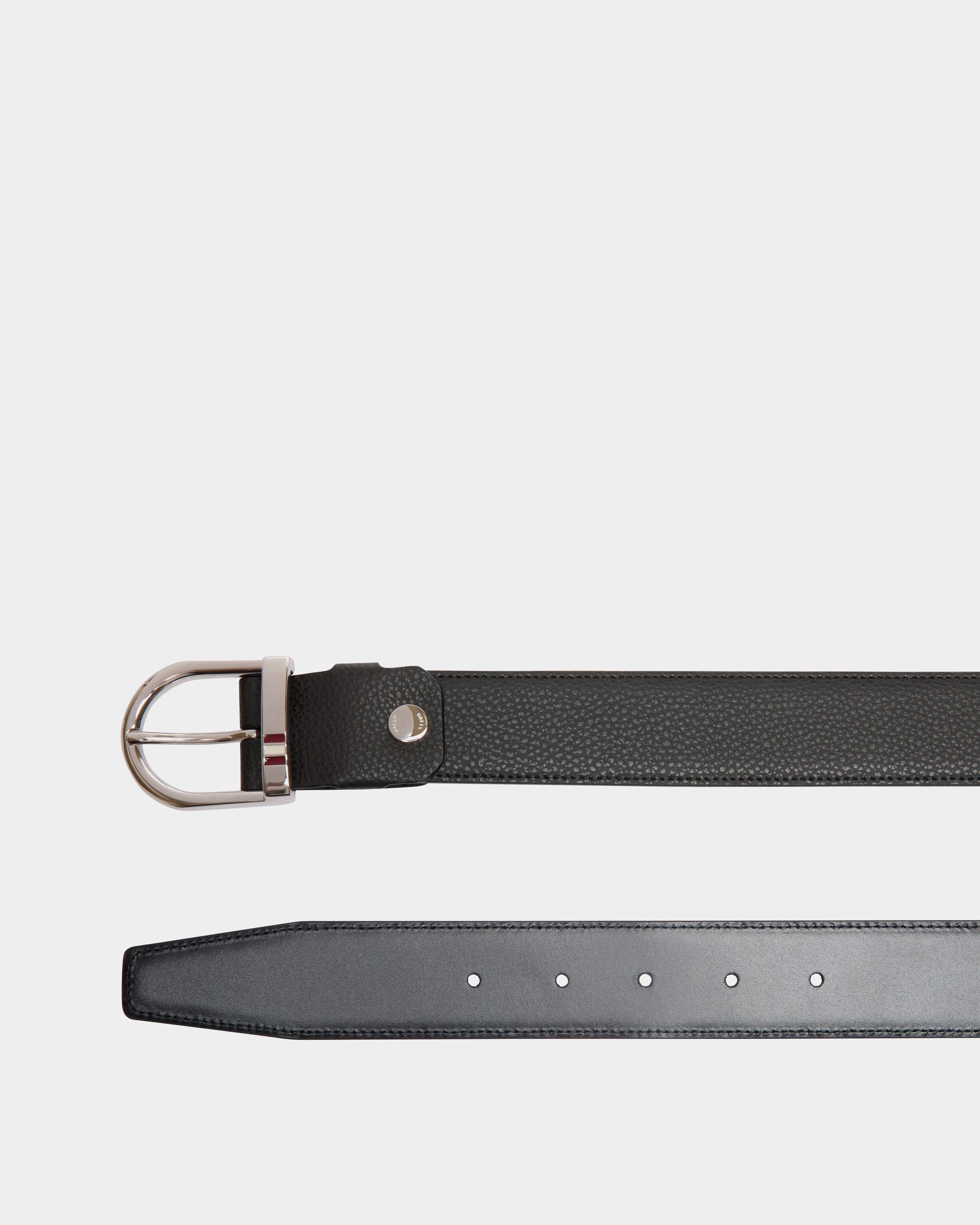 Adjustable-Reversible Belt In Black Bovine Split - Herren - Bally - 02