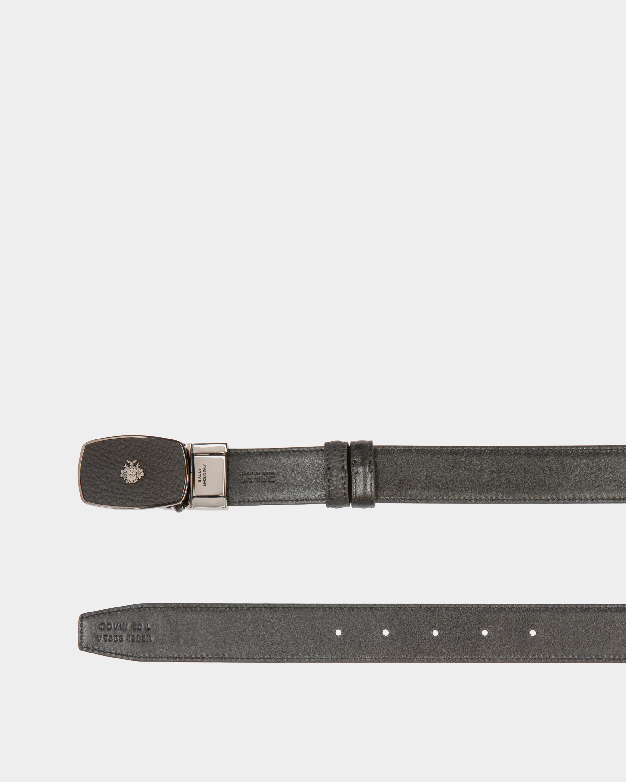 Govin 30 mm Verstellbarer Wendegürtel Aus Leder In Schwarz - Herren - Bally - 03
