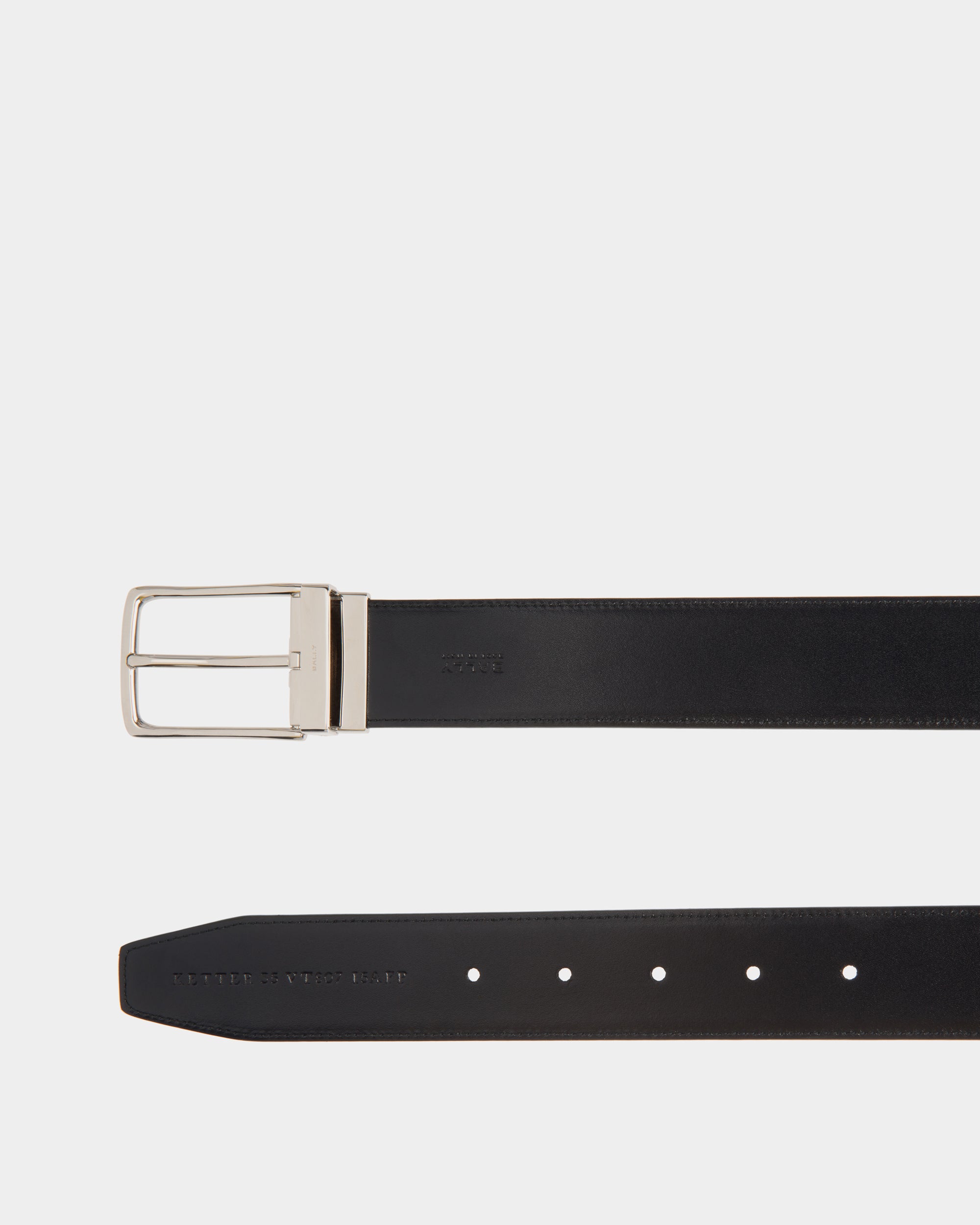 Ketter 35 mm Verstellbarer Wendegürtel Aus Leder In Navy Blue - Herren - Bally - 03