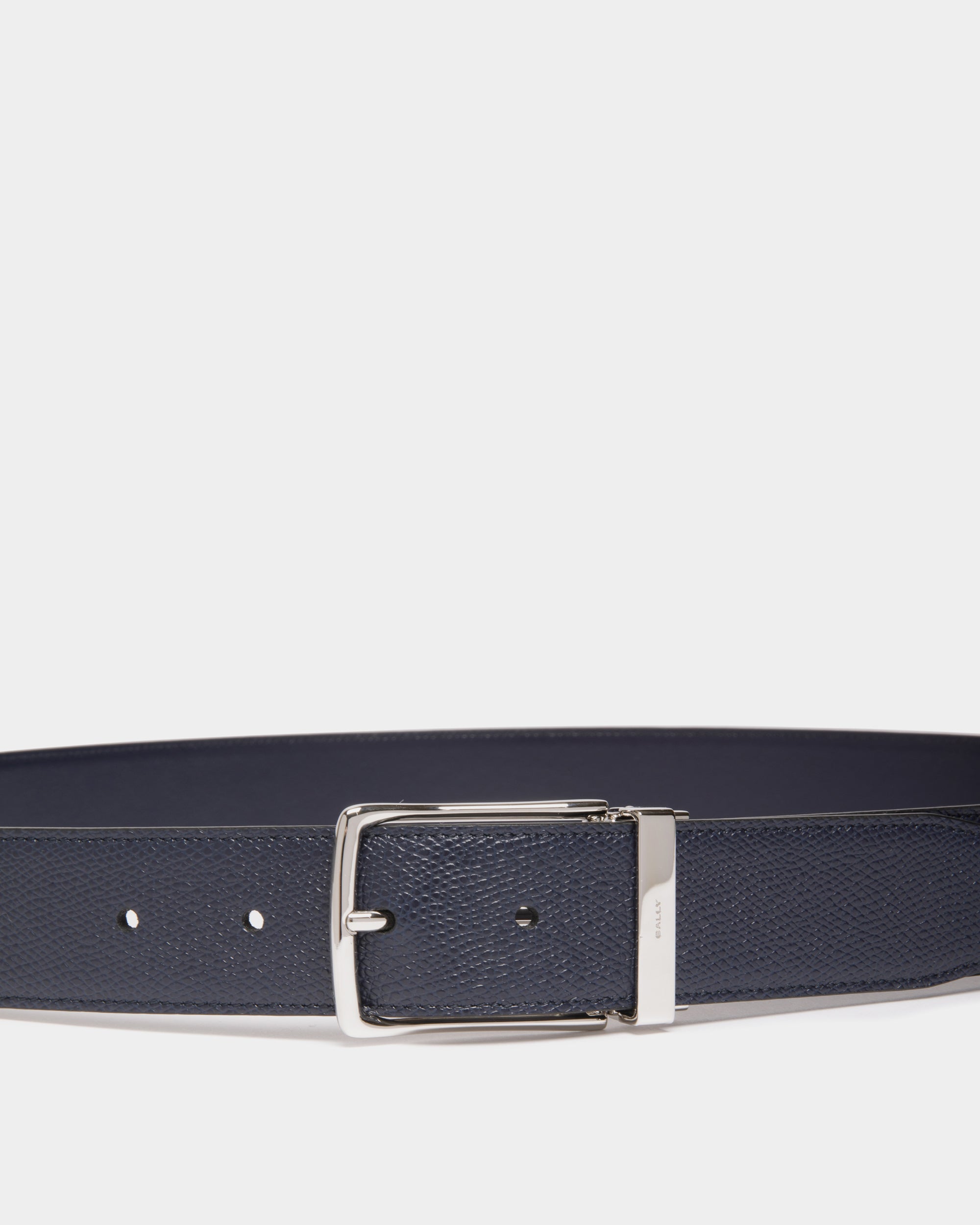 Ketter 35 mm Verstellbarer Wendegürtel Aus Leder In Navy Blue - Herren - Bally - 04
