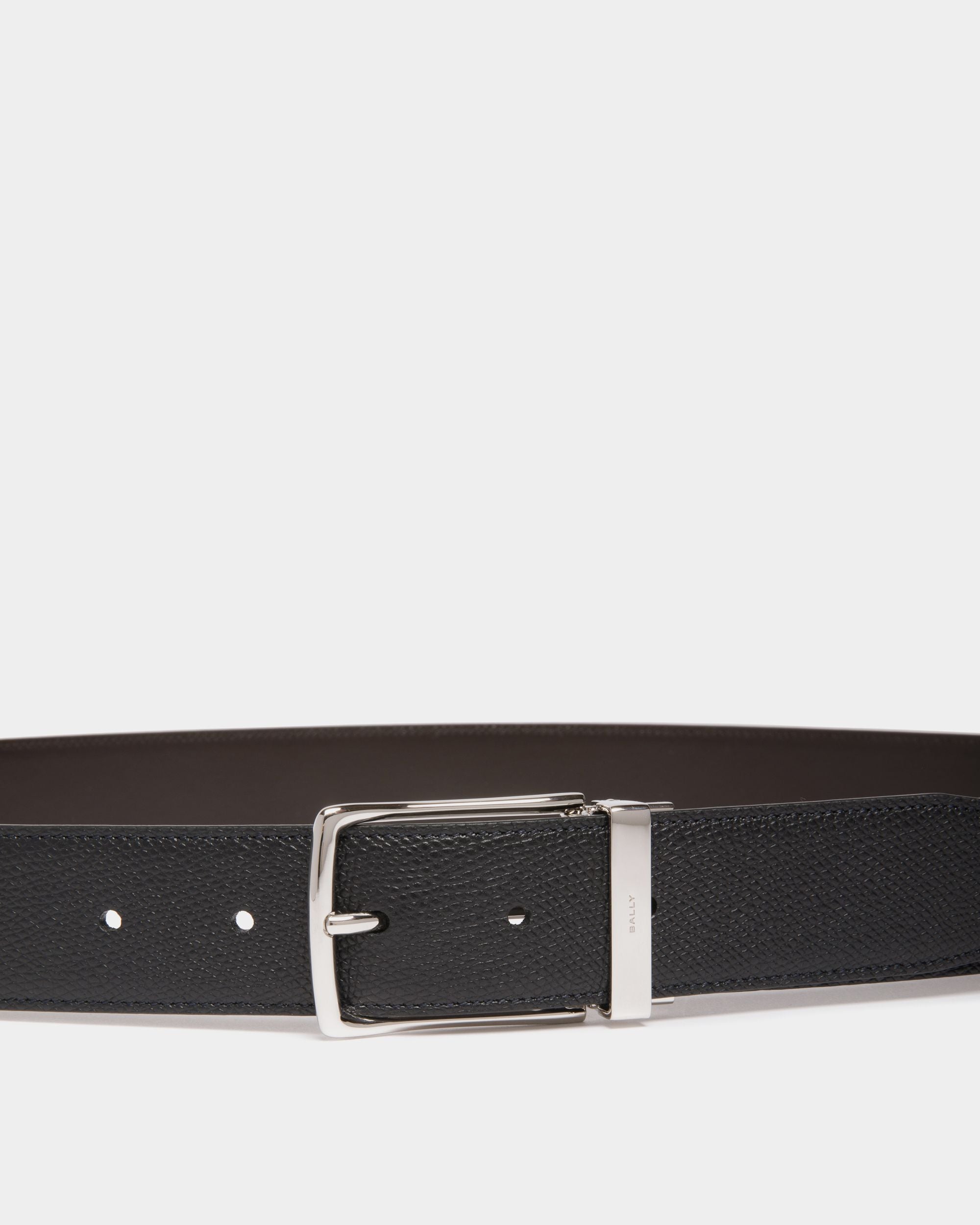 35 mm Verstellbarer Wendegürtel Ketter Aus Leder In Schwarz Und Braun - Herren - Bally - 04