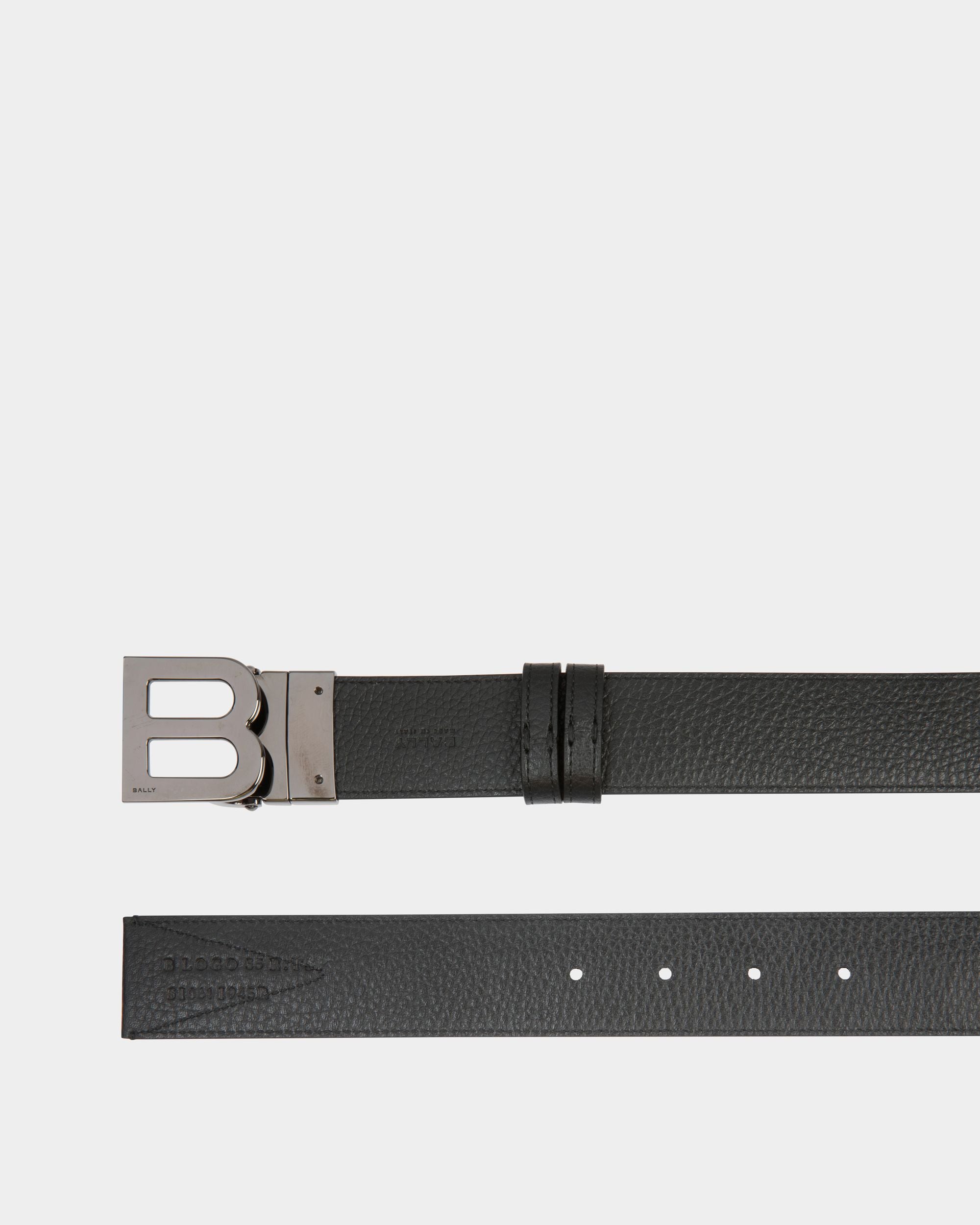 Wendegürtel B Logo Aus Stoff Und Leder In Schwarz Und Weiß, 35 mm - Herren - Bally - 03