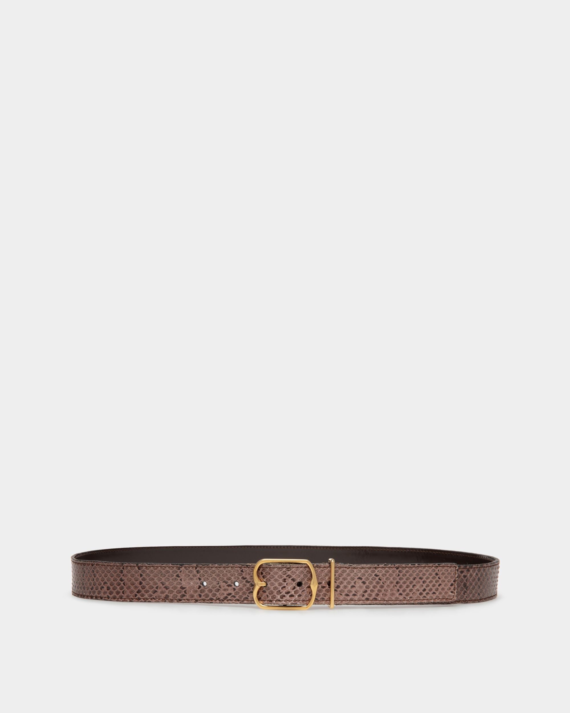 35 Mm Gürtel Mit Emblem-Schnalle Aus Leder In Schwarz - Herren - Bally - 01