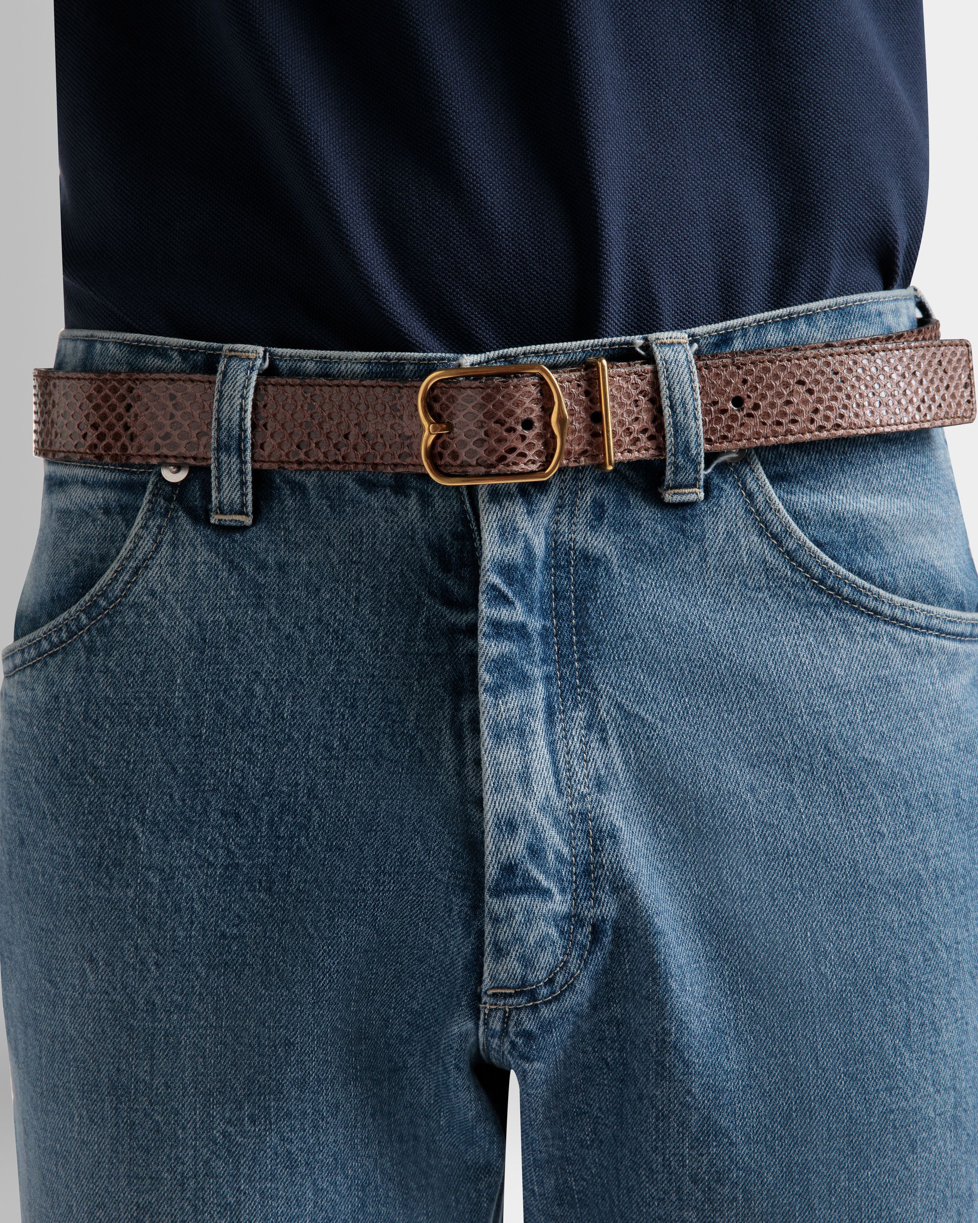 35 Mm Gürtel Mit Emblem-Schnalle Aus Leder In Schwarz - Herren - Bally - 03