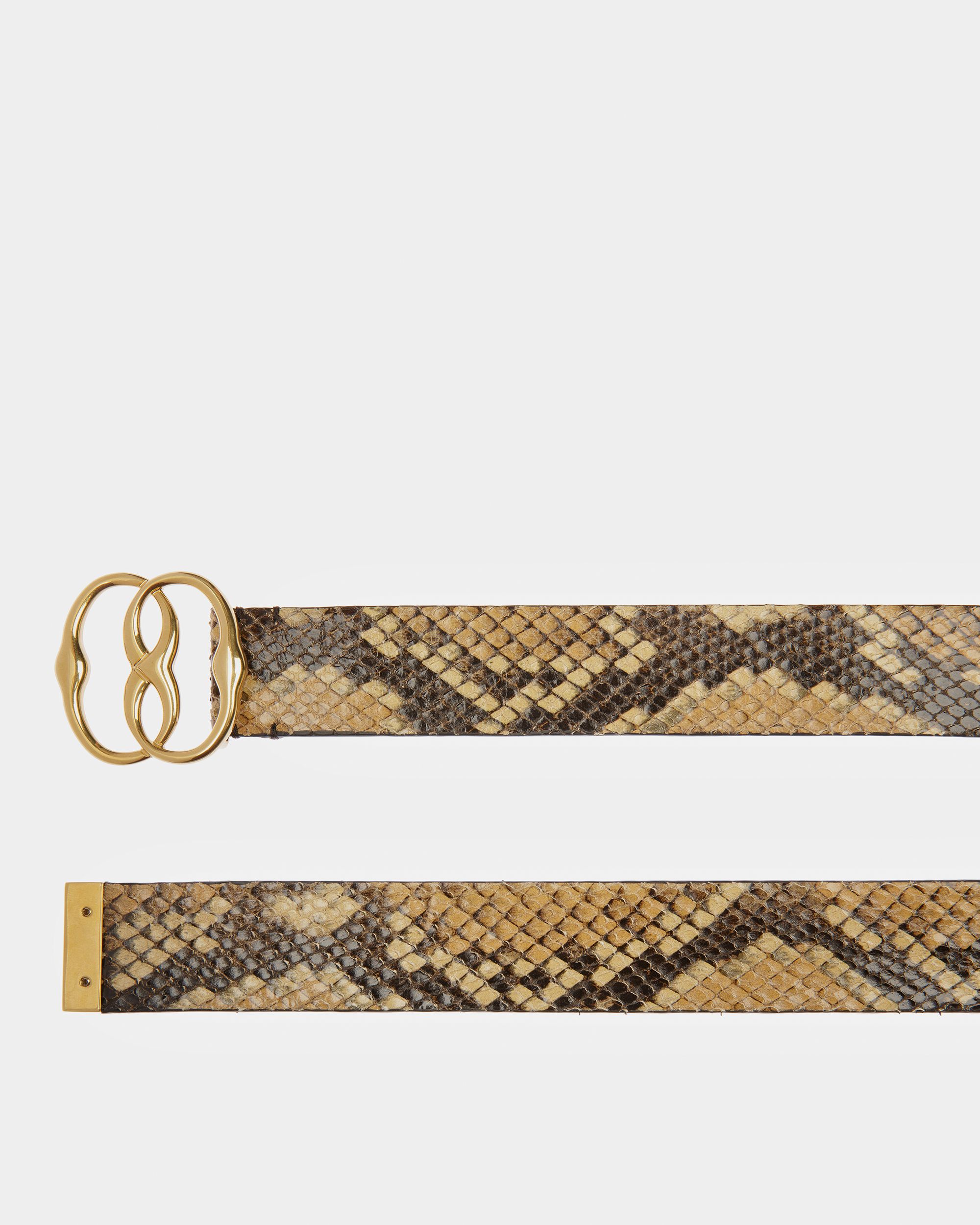 Emblem 35 mm Breiter Gürtel Mit Python-Prägung - Herren - Bally - 02