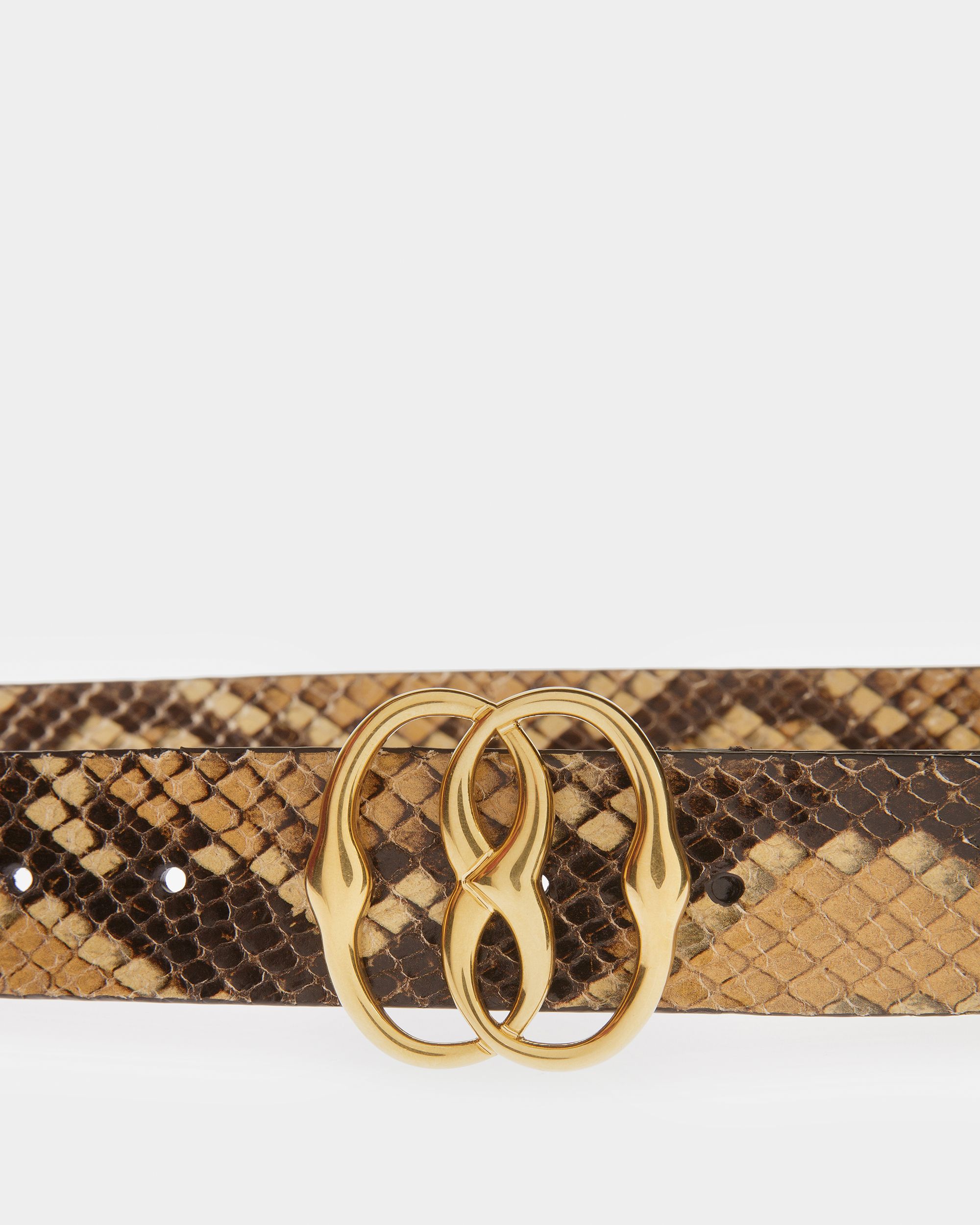 Emblem 35 mm Breiter Gürtel Mit Python-Prägung - Herren - Bally - 03