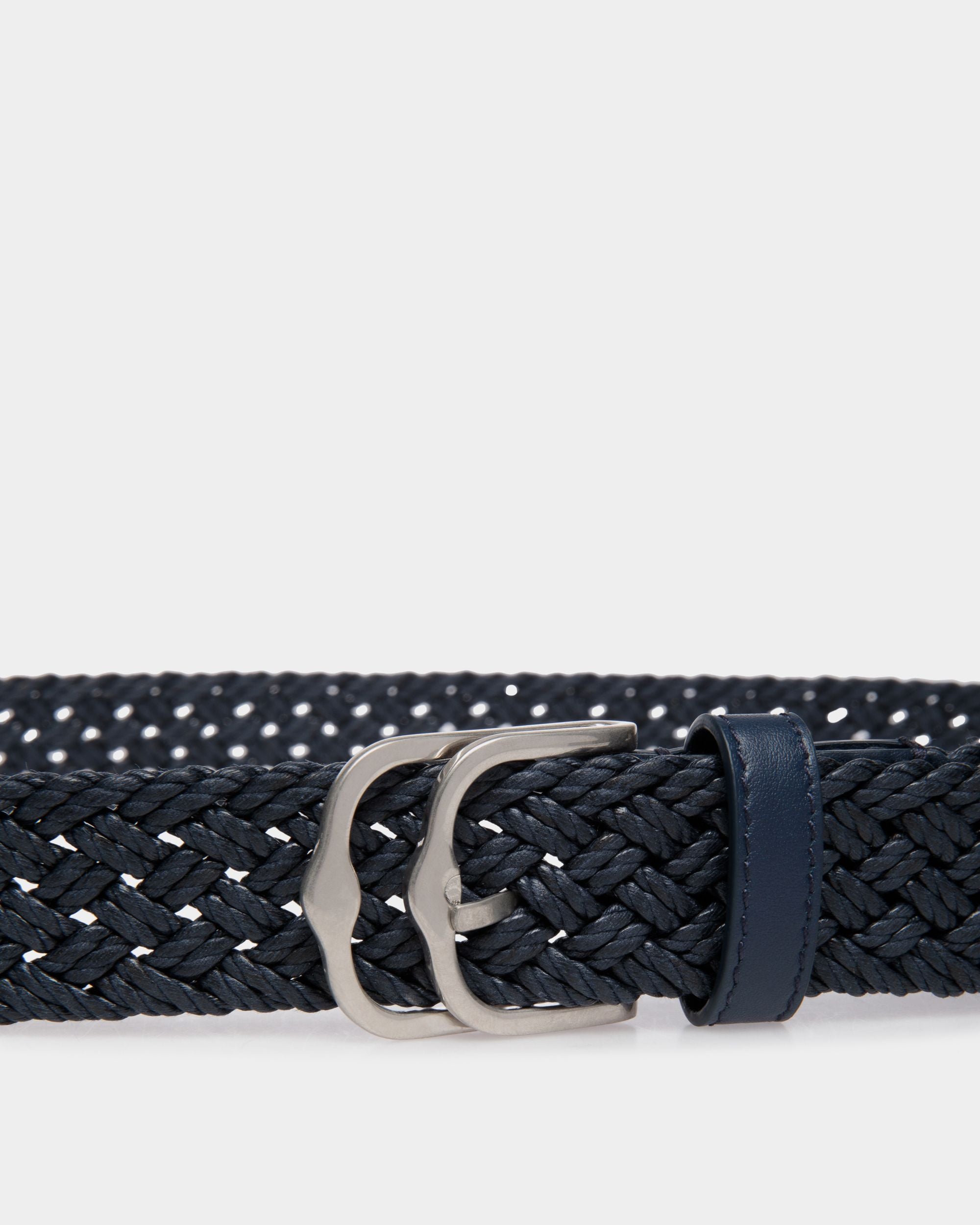 Embert 30 mm Gürtel Aus Stoff Und Leder In Blau - Herren - Bally - 03