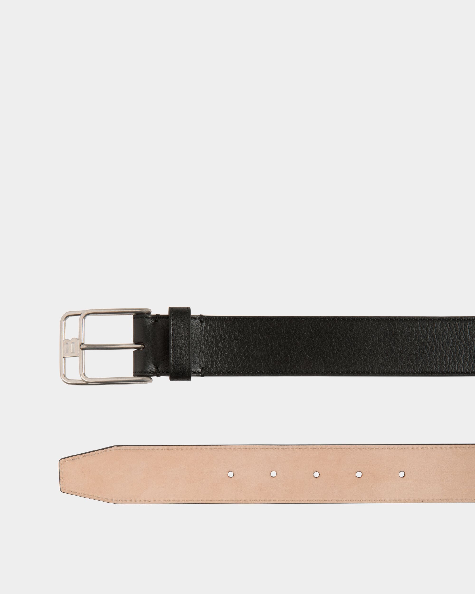 Brett 35 Mm Gürtel Aus Genarbtem Leder In Schwarz - Herren - Bally - 02