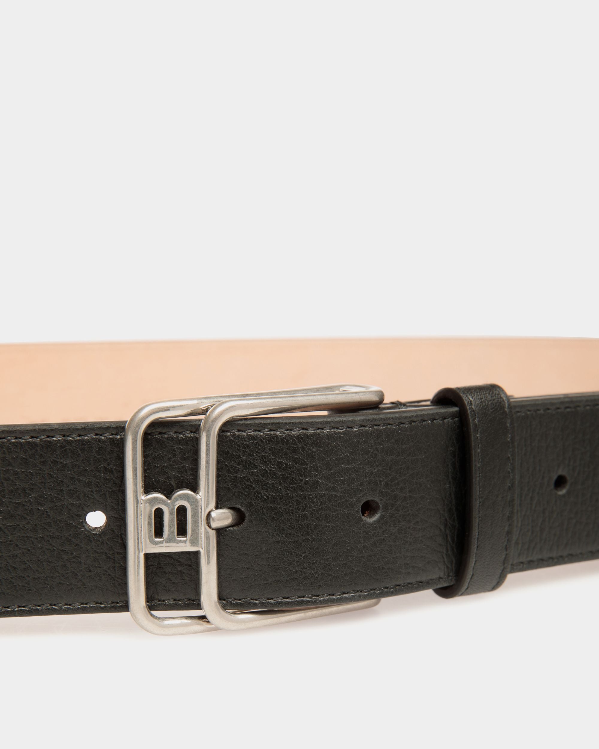 Brett 35 Mm Gürtel Aus Genarbtem Leder In Schwarz - Herren - Bally - 03