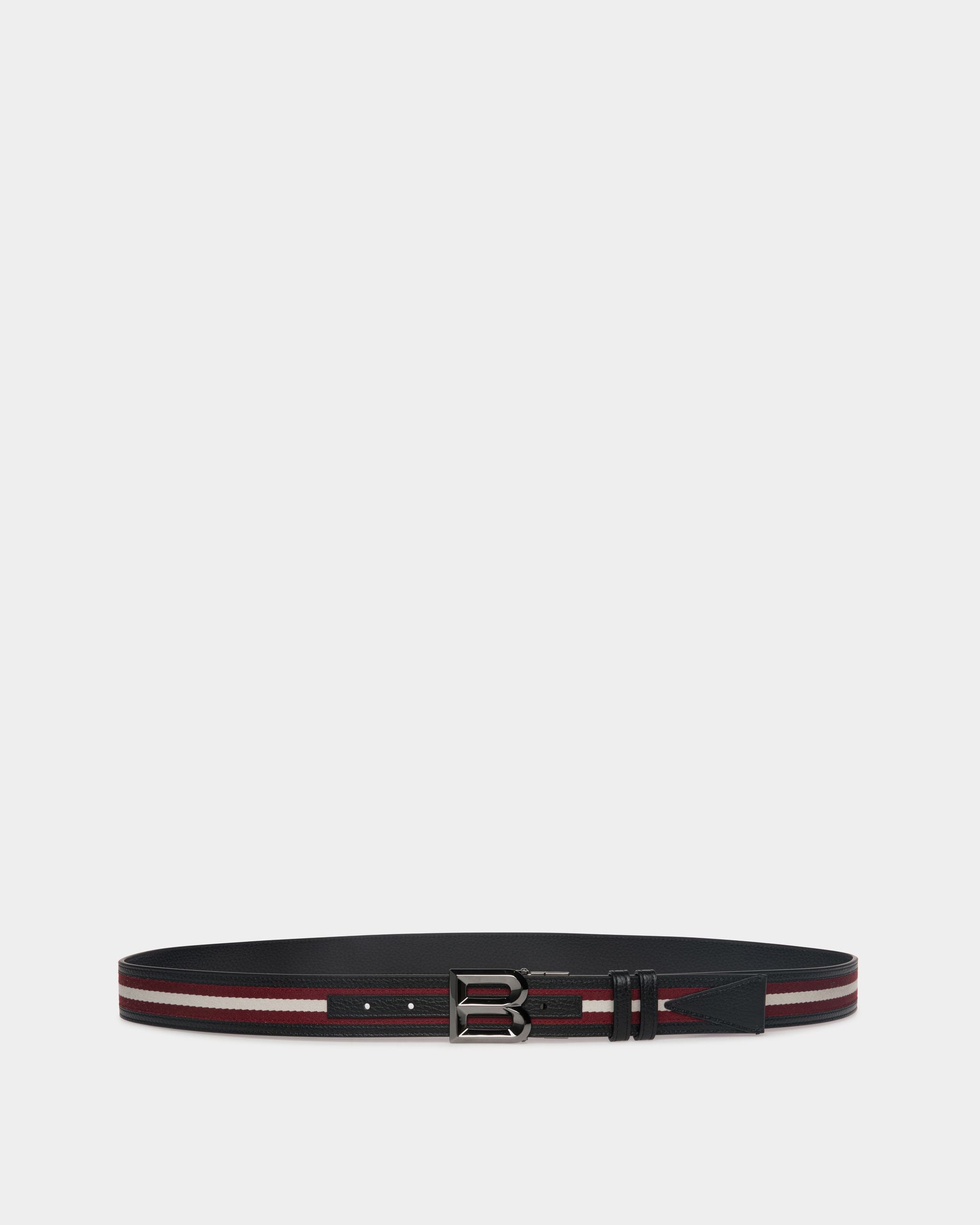 B Bold 35 mm Wendegürtel Aus Stoff Und Leder In Rot Und Weiß - Herren - Bally - 01