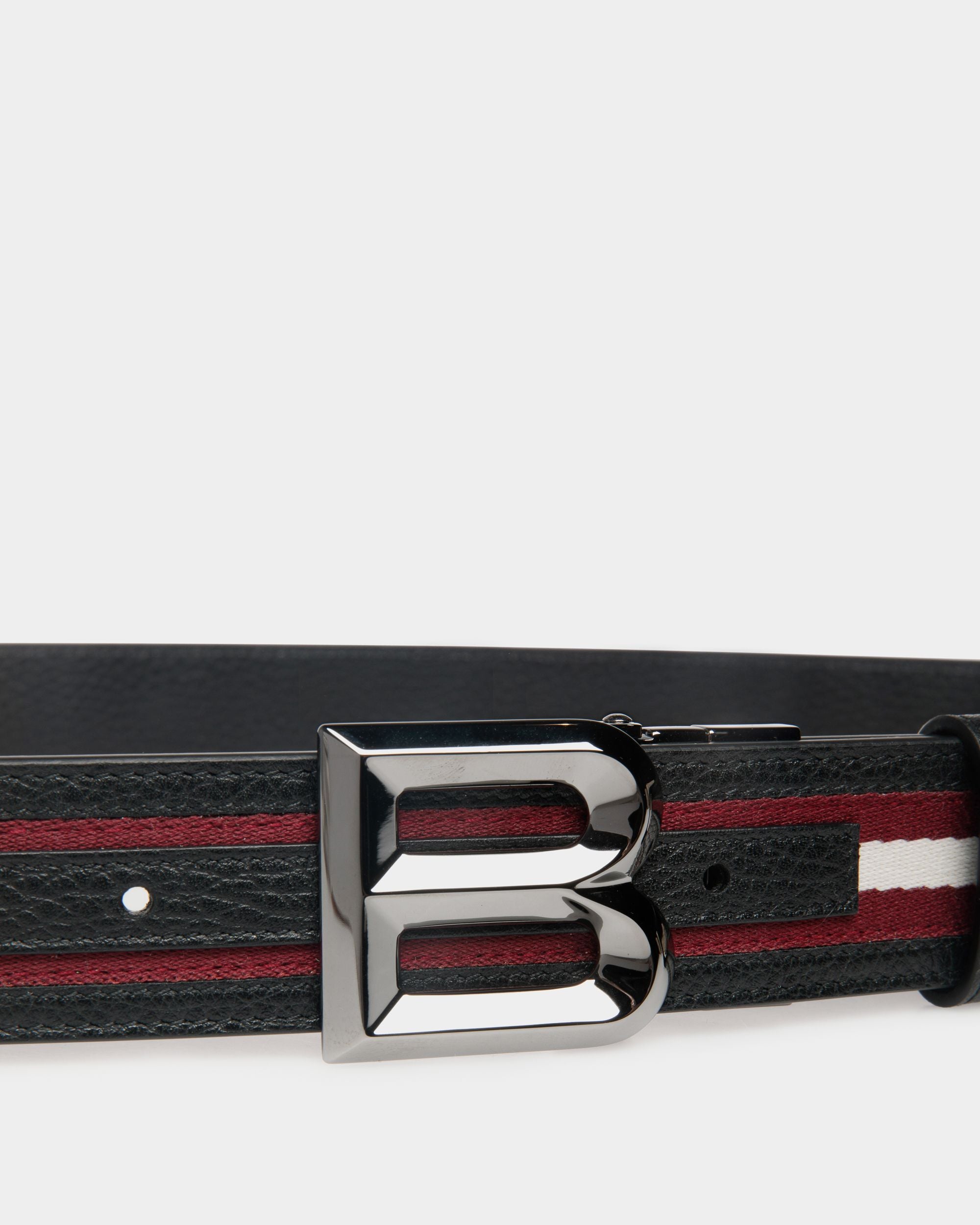 B Bold 35 mm Wendegürtel Aus Stoff Und Leder In Rot Und Weiß - Herren - Bally - 03