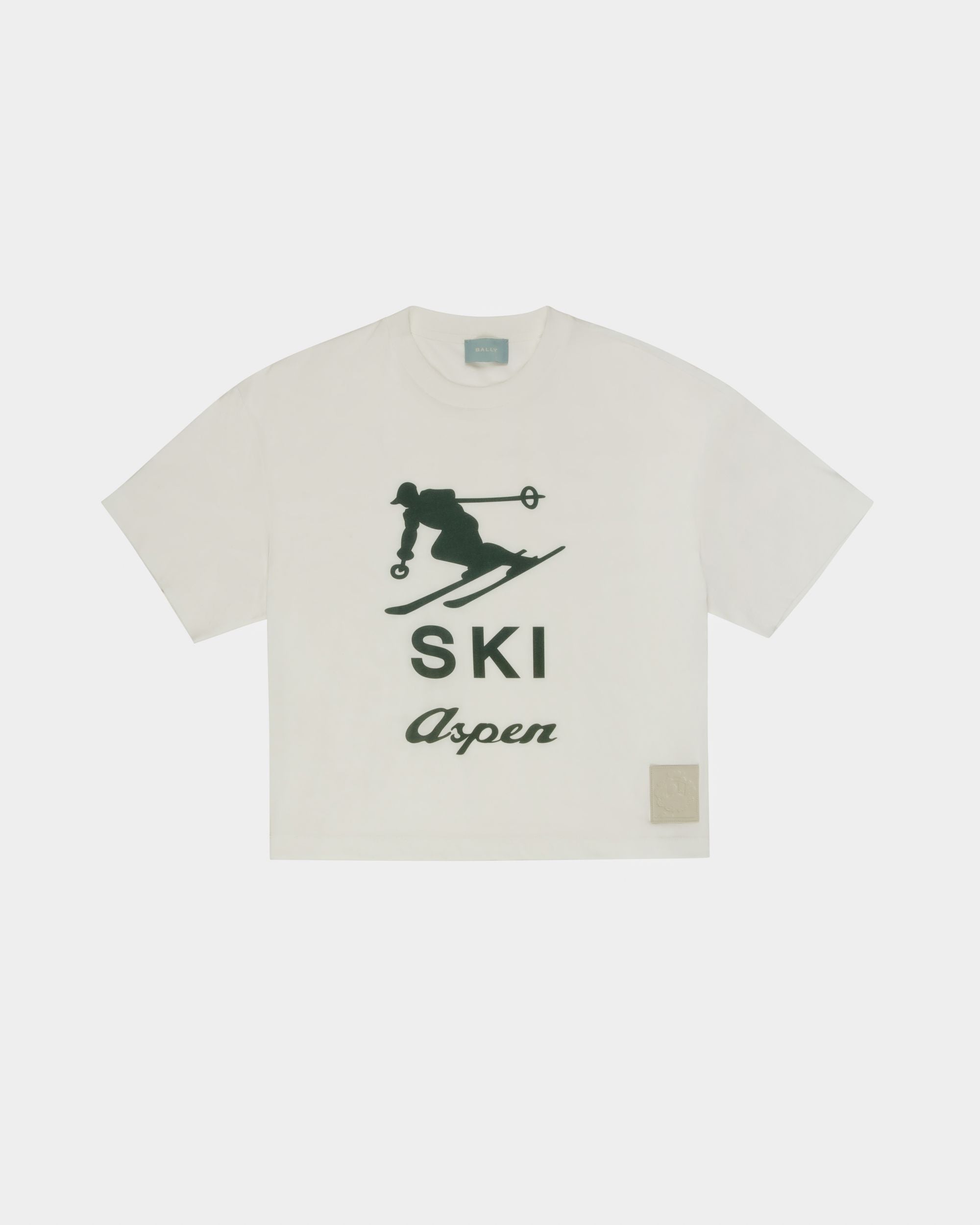 T-Shirt Ski St Moritz Baumwoll-T-Shirt In Elfenbein - Herren - Bally - 01