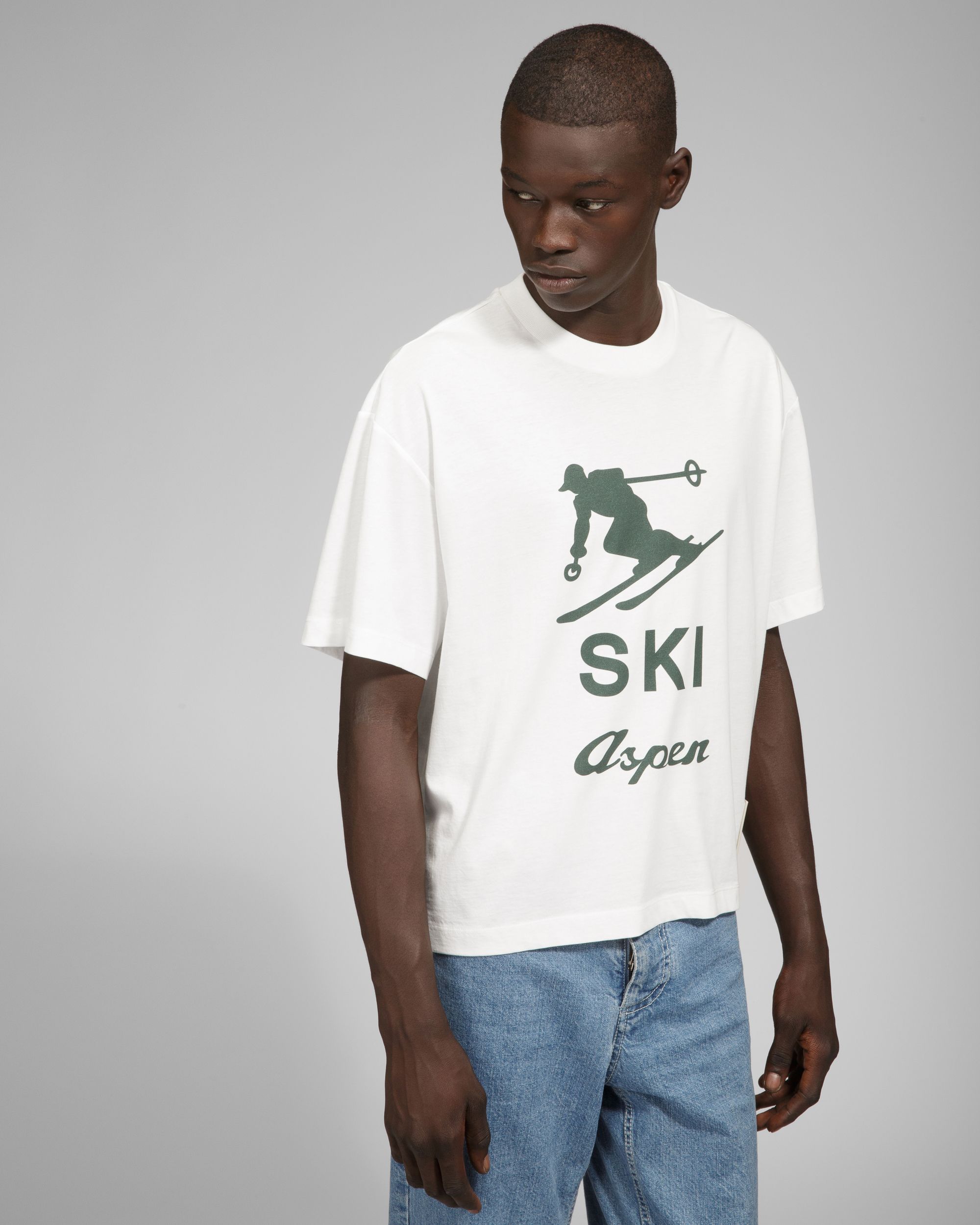 T-Shirt Ski St Moritz Baumwoll-T-Shirt In Elfenbein - Herren - Bally - 03