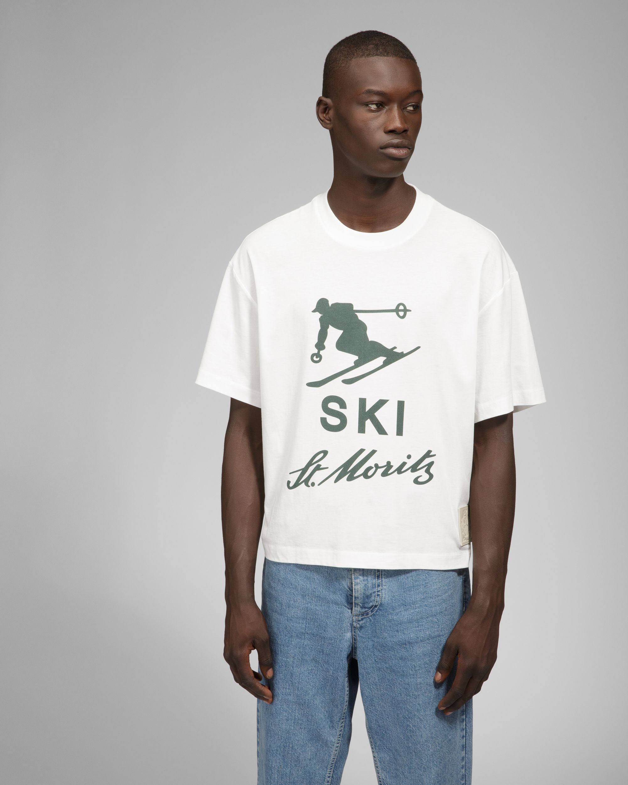 T-Shirt Ski St Moritz Baumwoll-T-Shirt In Elfenbein - Herren - Bally - 03