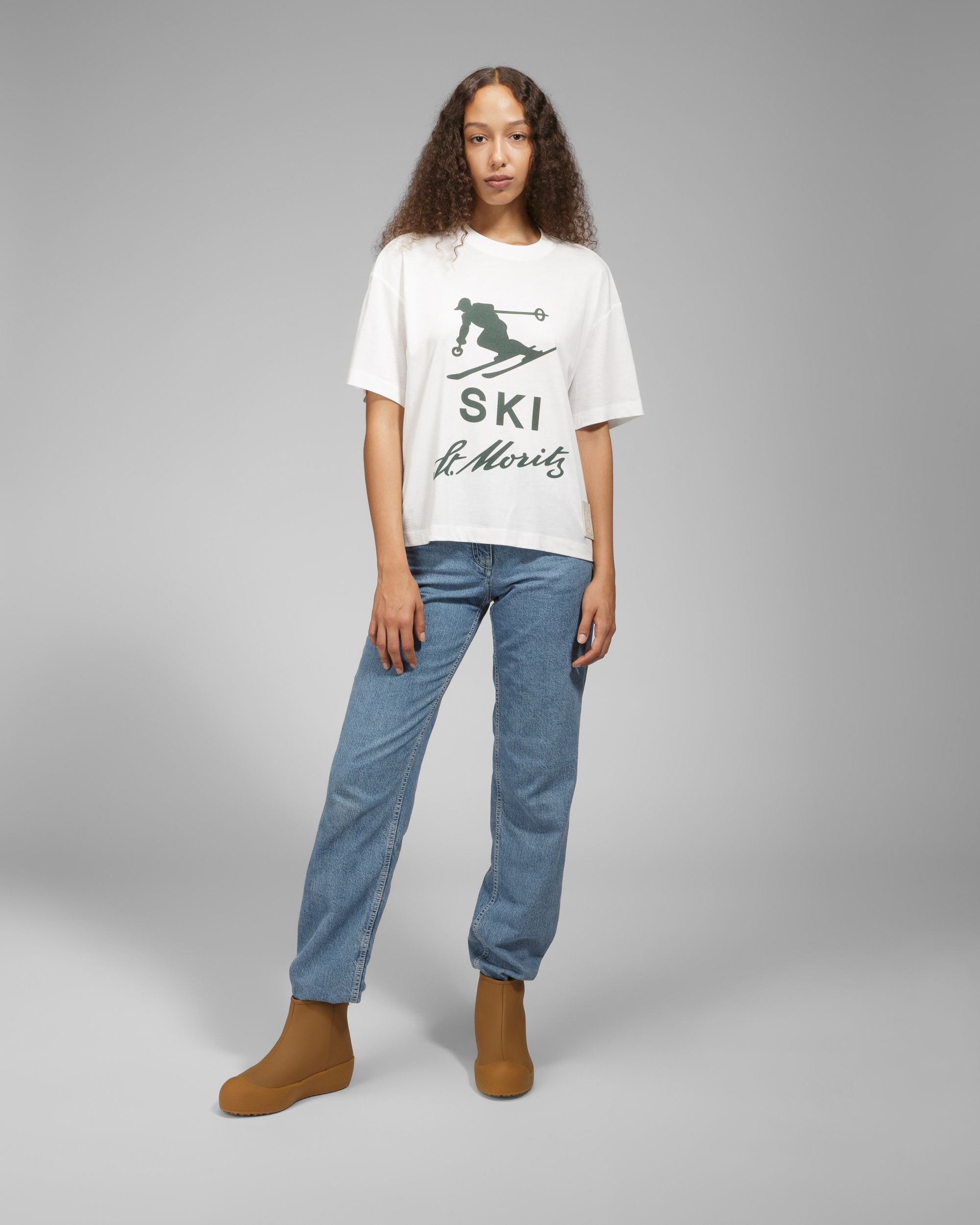 T-Shirt Ski St Moritz Baumwoll-T-Shirt In Elfenbein - Herren - Bally - 05