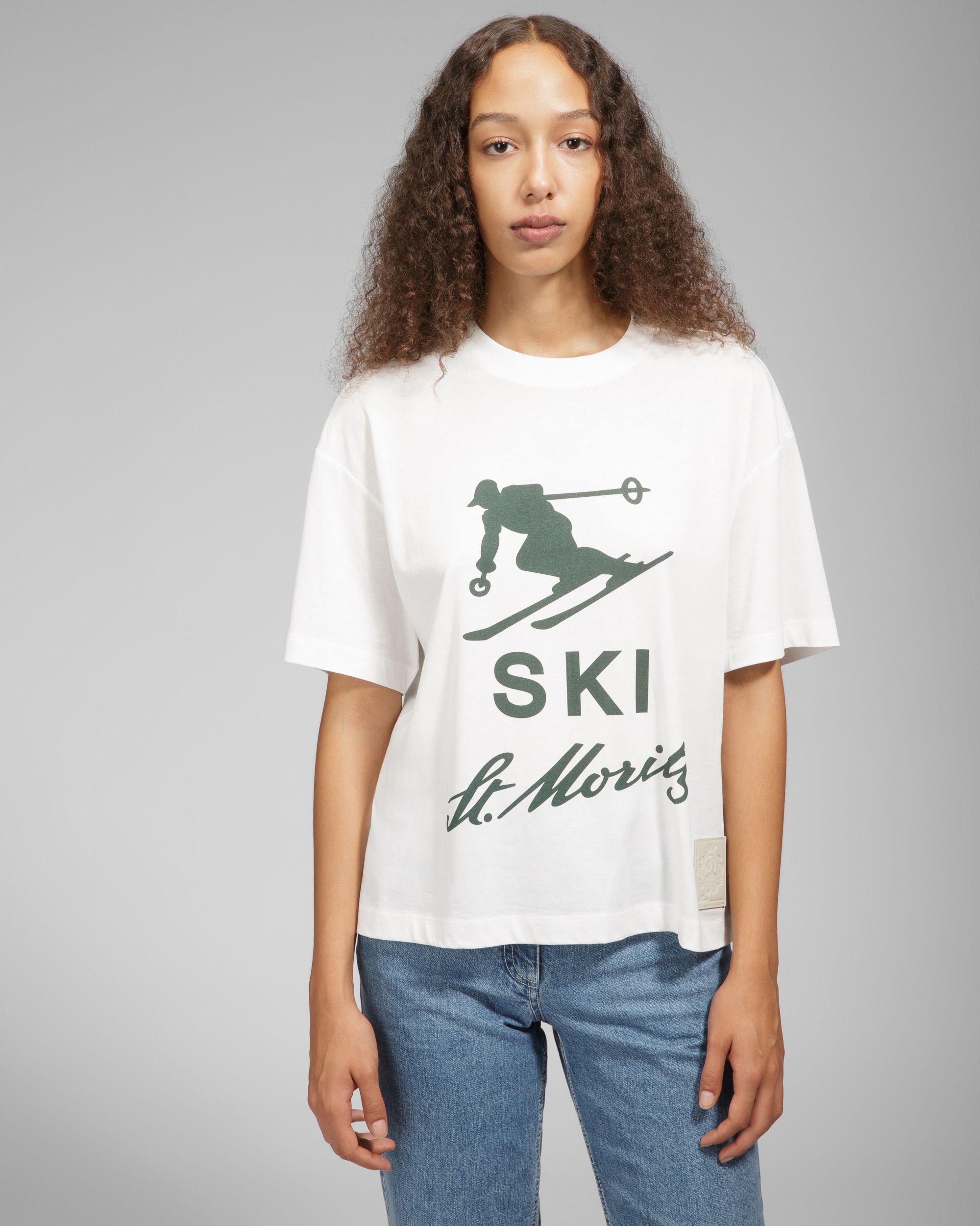 T-Shirt Ski St Moritz Baumwoll-T-Shirt In Elfenbein - Herren - Bally - 06