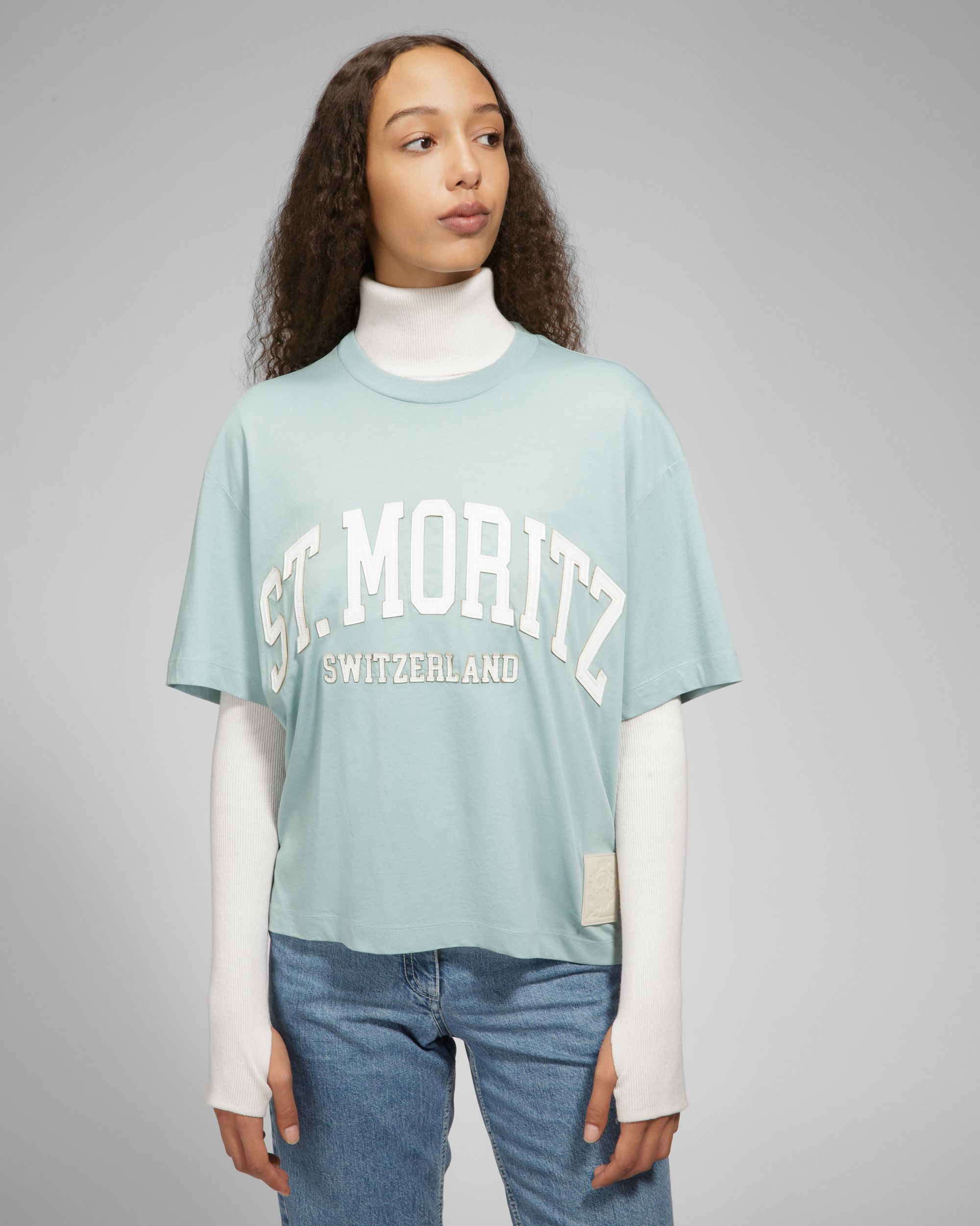 T-Shirt St Moritz Baumwoll-T-Shirt In Blau - Herren - Bally - 01