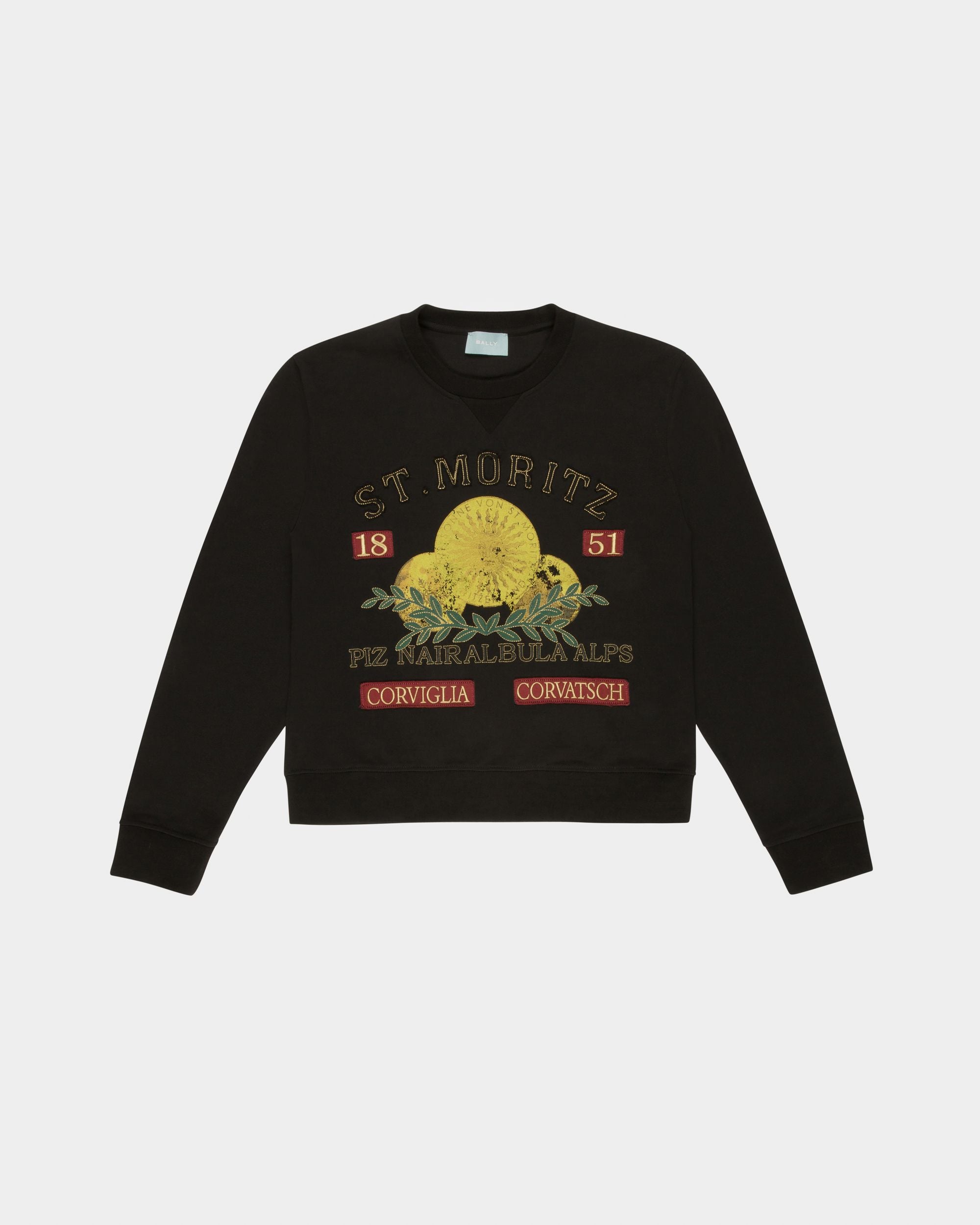 Sweatshirt St Moritz Baumwoll-Sweatshirt In Schwarz - Herren - Bally - 01