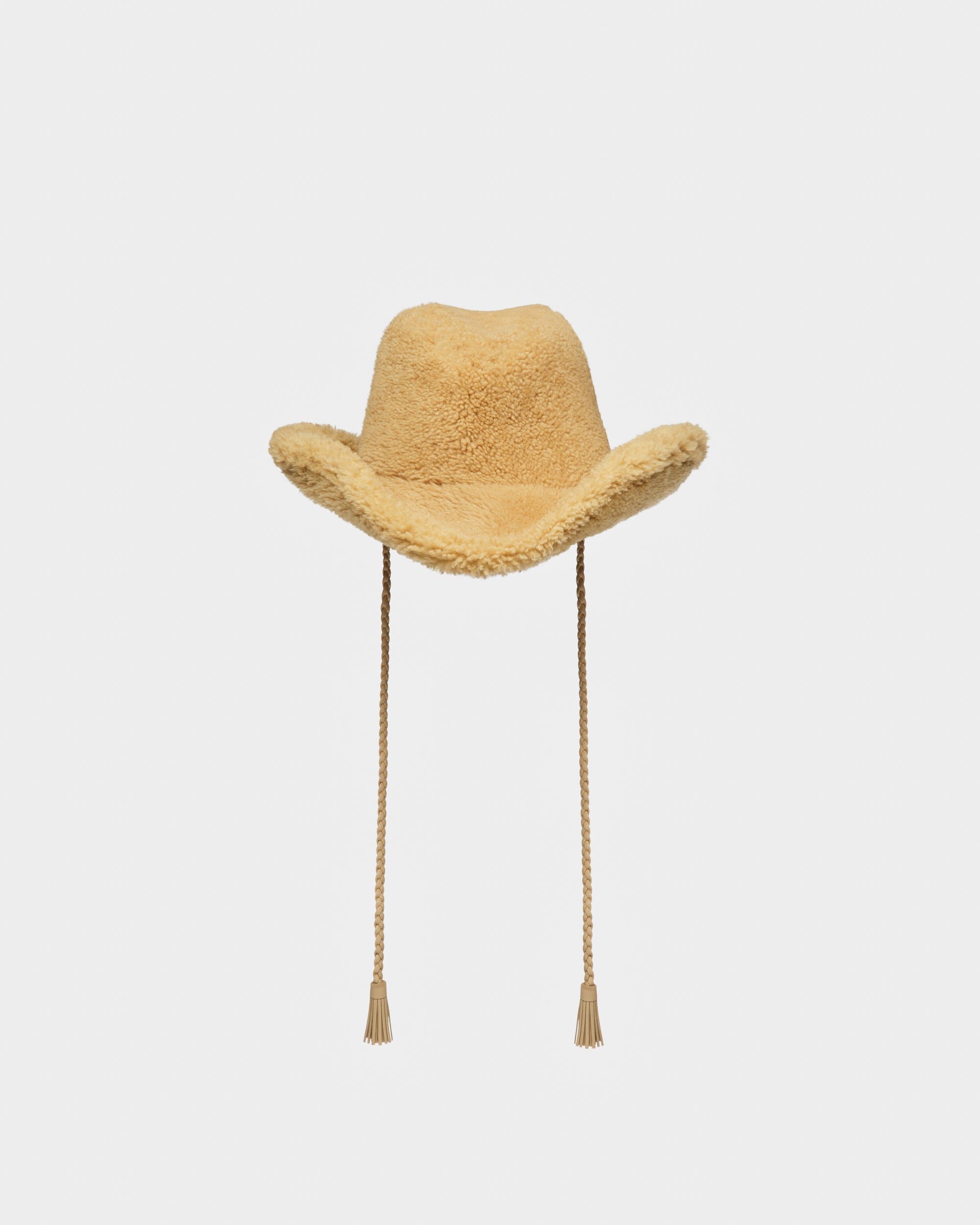 Hut Aus Der Curling Kollektion Aus Shearling Vom Schaf In Camel - Herren - Bally - 01