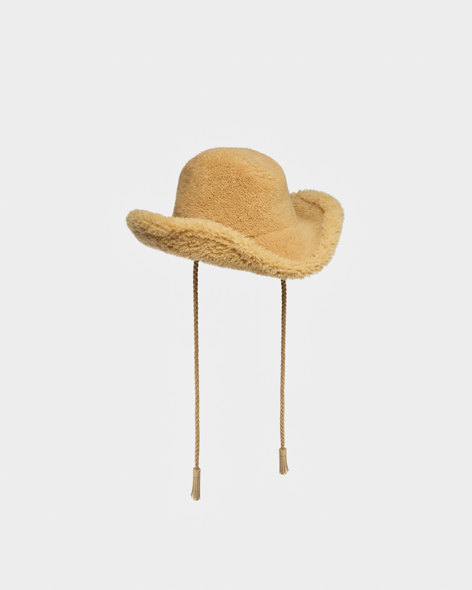 Hut Aus Der Curling Kollektion Aus Shearling Vom Schaf In Camel - Herren - Bally - 02