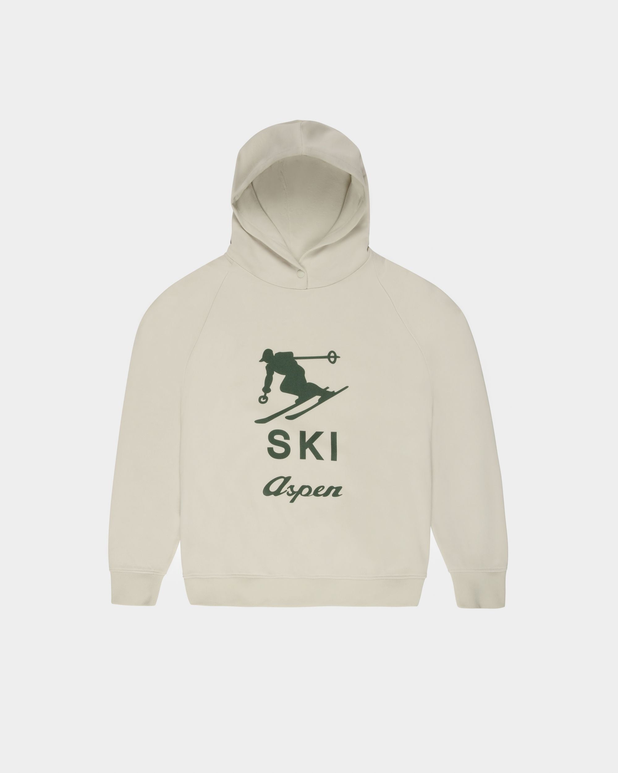Curling Kollektion Pullover Mit Kapuze Aus Baumwolle In Grau Mit Ski Aspen Print - Herren - Bally - 01