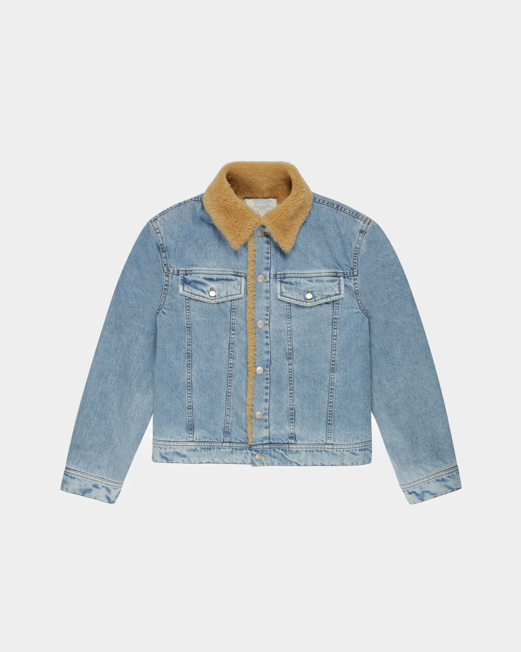 Jacke Mit Shearling-Besatz Baumwolljacke In Denimblau - Herren - Bally - 01