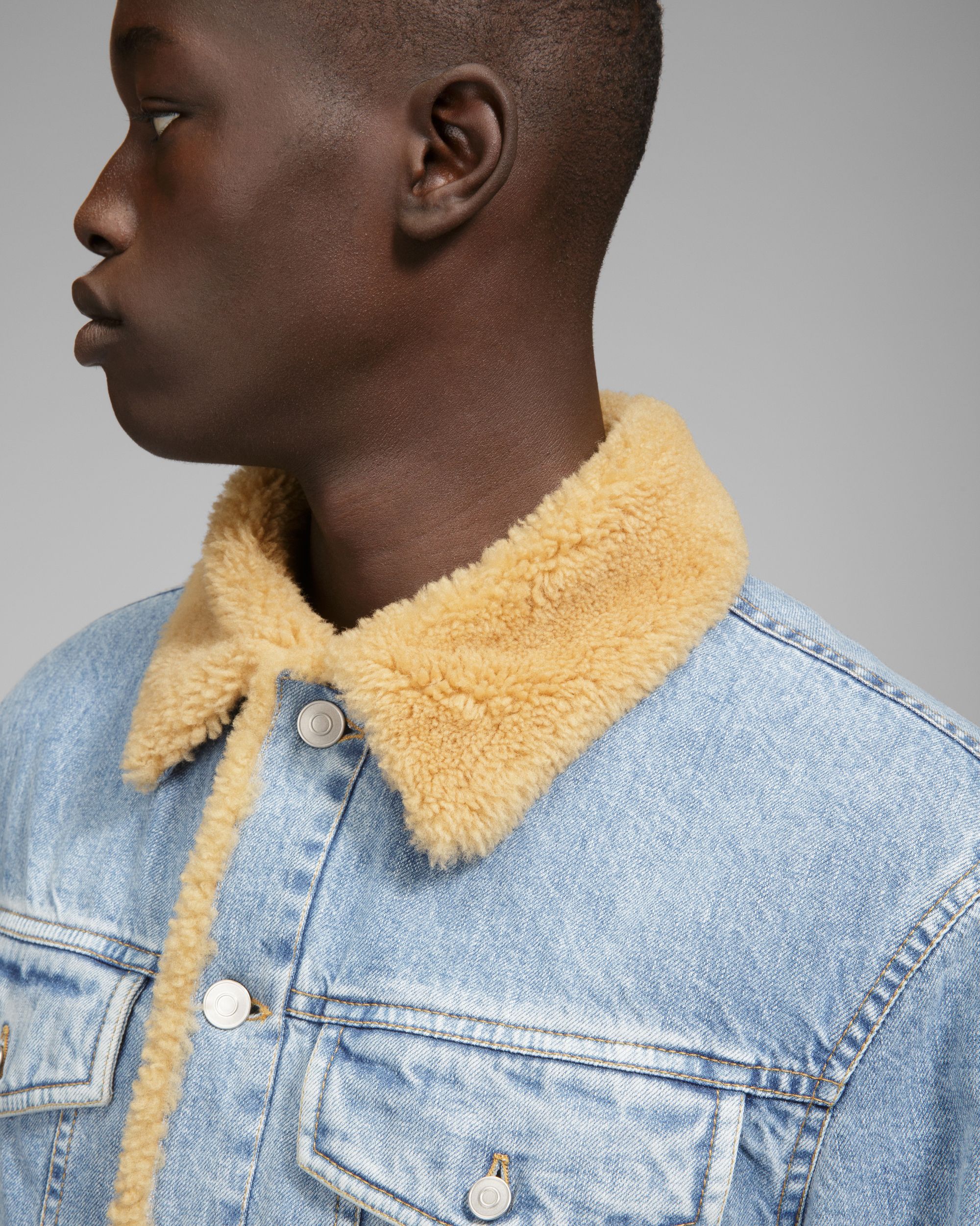 Jacke Mit Shearling-Besatz Baumwolljacke In Denimblau - Herren - Bally - 04