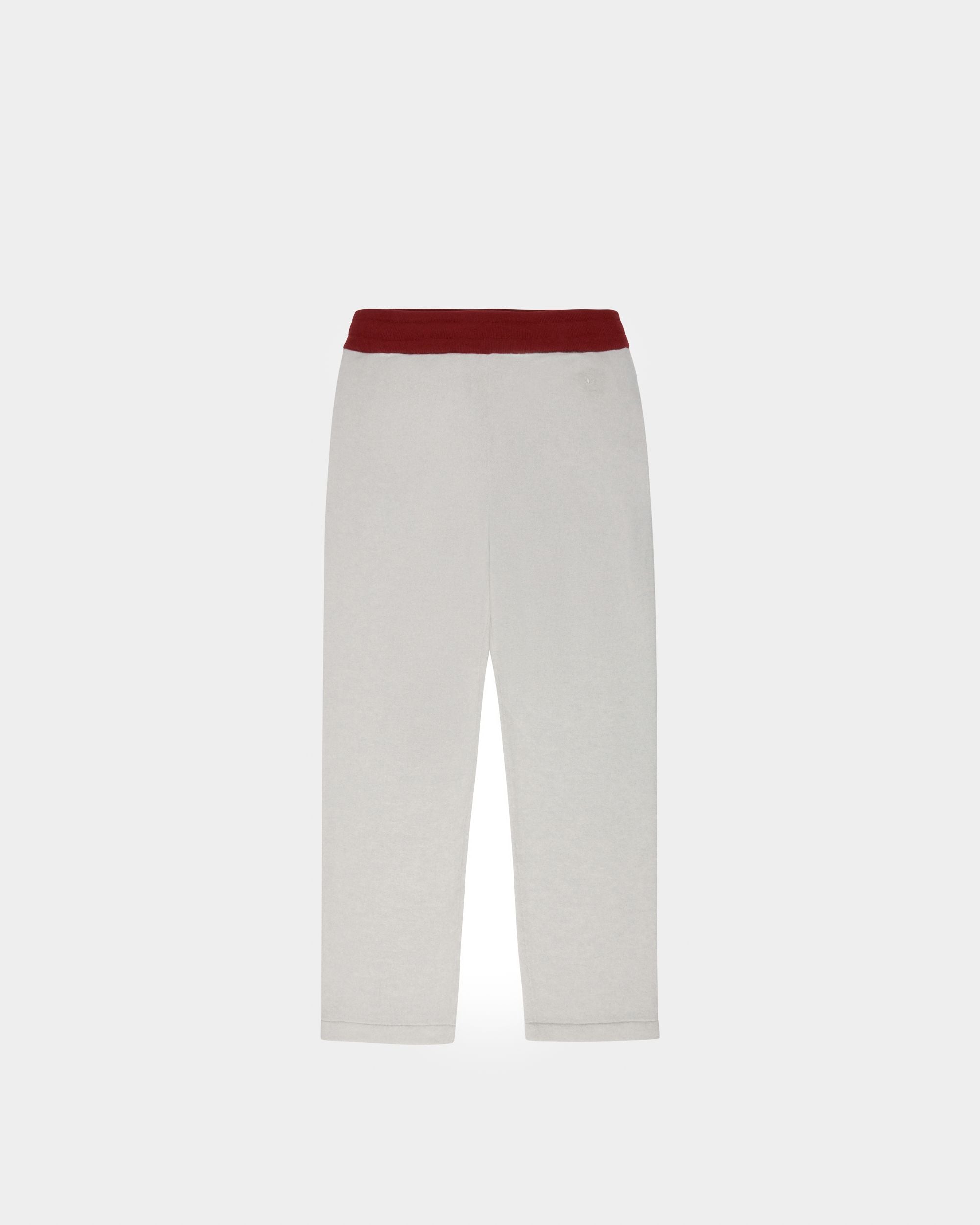 Hose Aus Kaschmir In Light Grey Und Rot Aus Der Curling Kollektion - Herren - Bally - 01