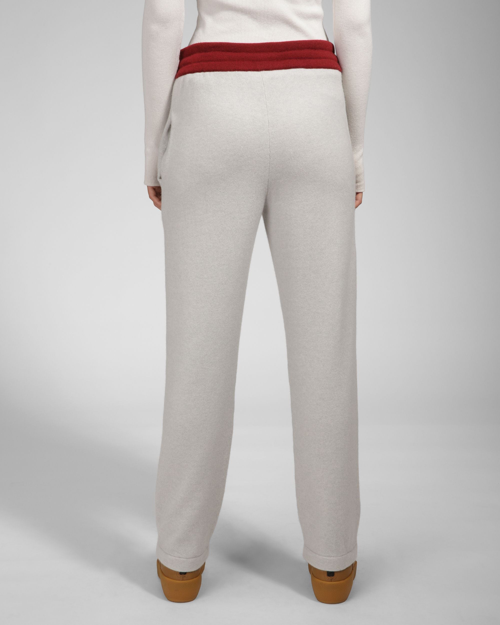 Hose Aus Kaschmir In Light Grey Und Rot Aus Der Curling Kollektion - Herren - Bally - 04