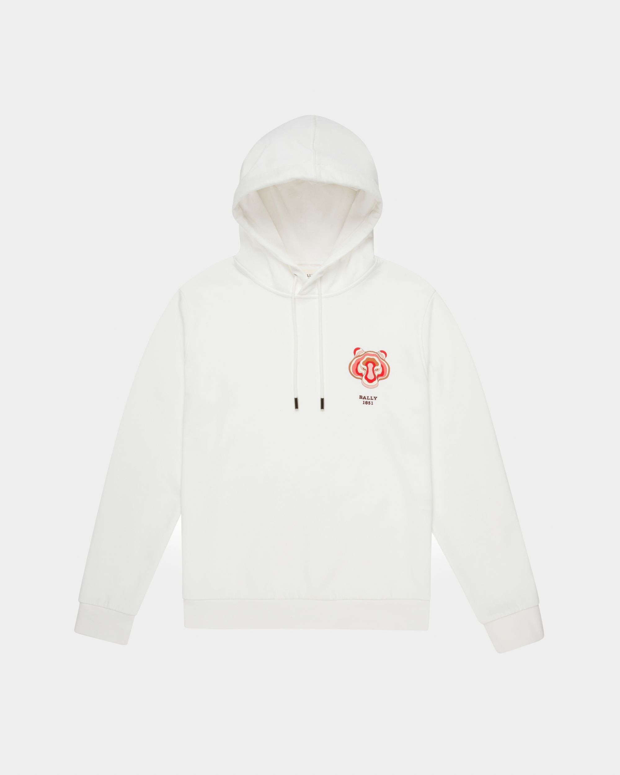 Tiger Sweatshirt Aus Elfenbeinfarbener Bio-Baumwolle - Herren - Bally - 01