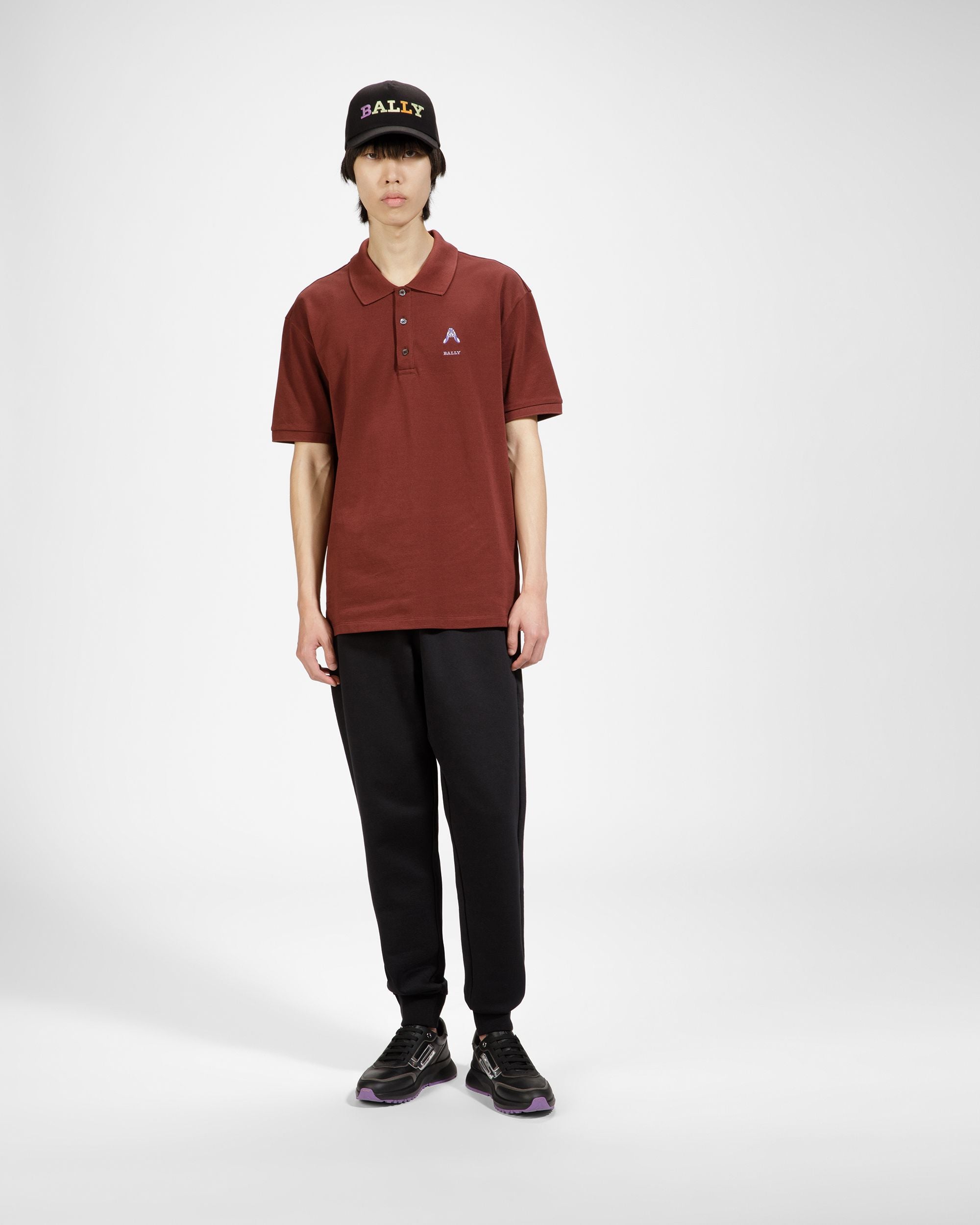 Poloshirt Mit Kaninchen-Logo Baumwoll-Poloshirt In Heritage-Rot - Herren - Bally - 04