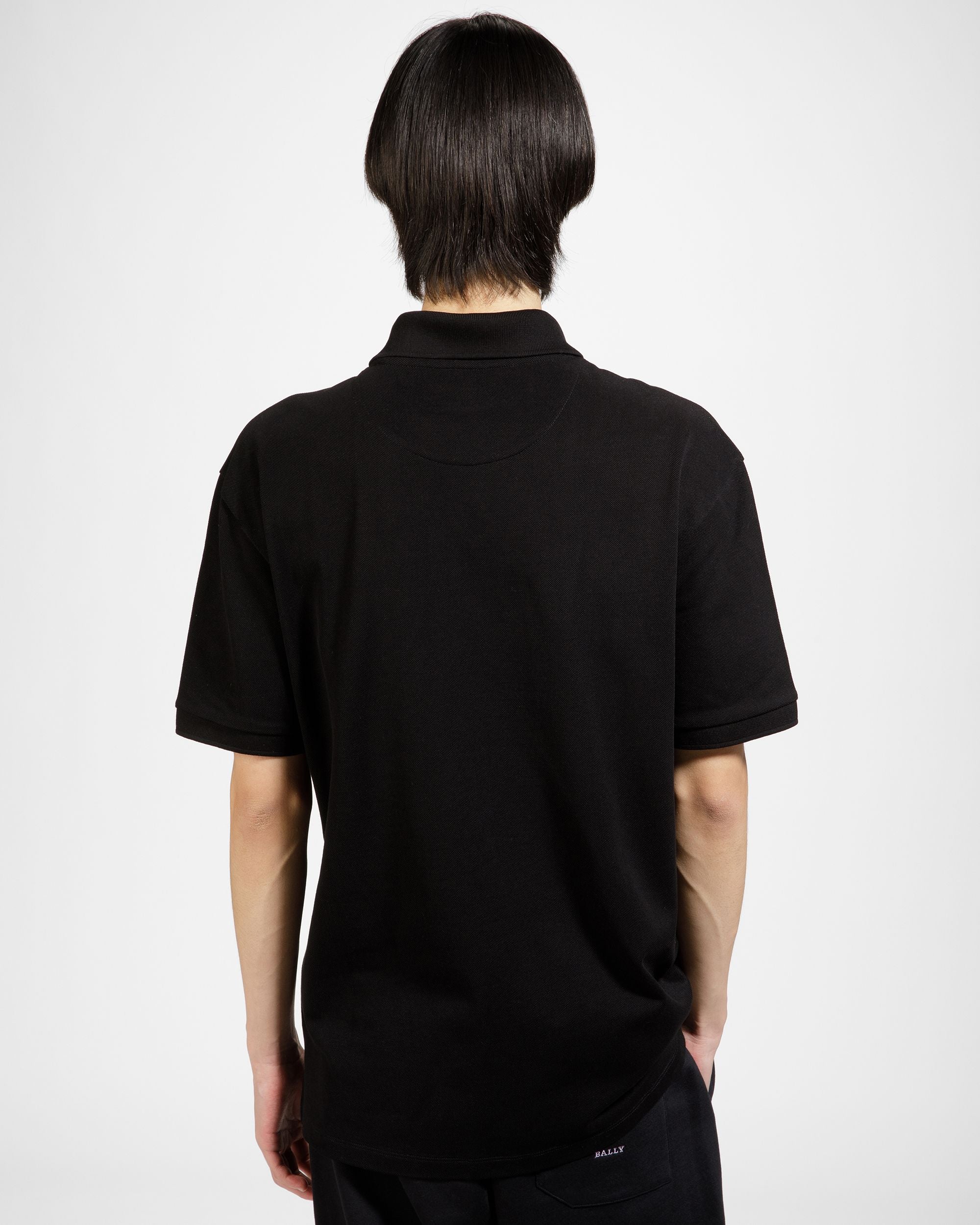 Poloshirt Mit Kaninchen-Logo Baumwoll-Poloshirt In Schwarz - Herren - Bally - 02