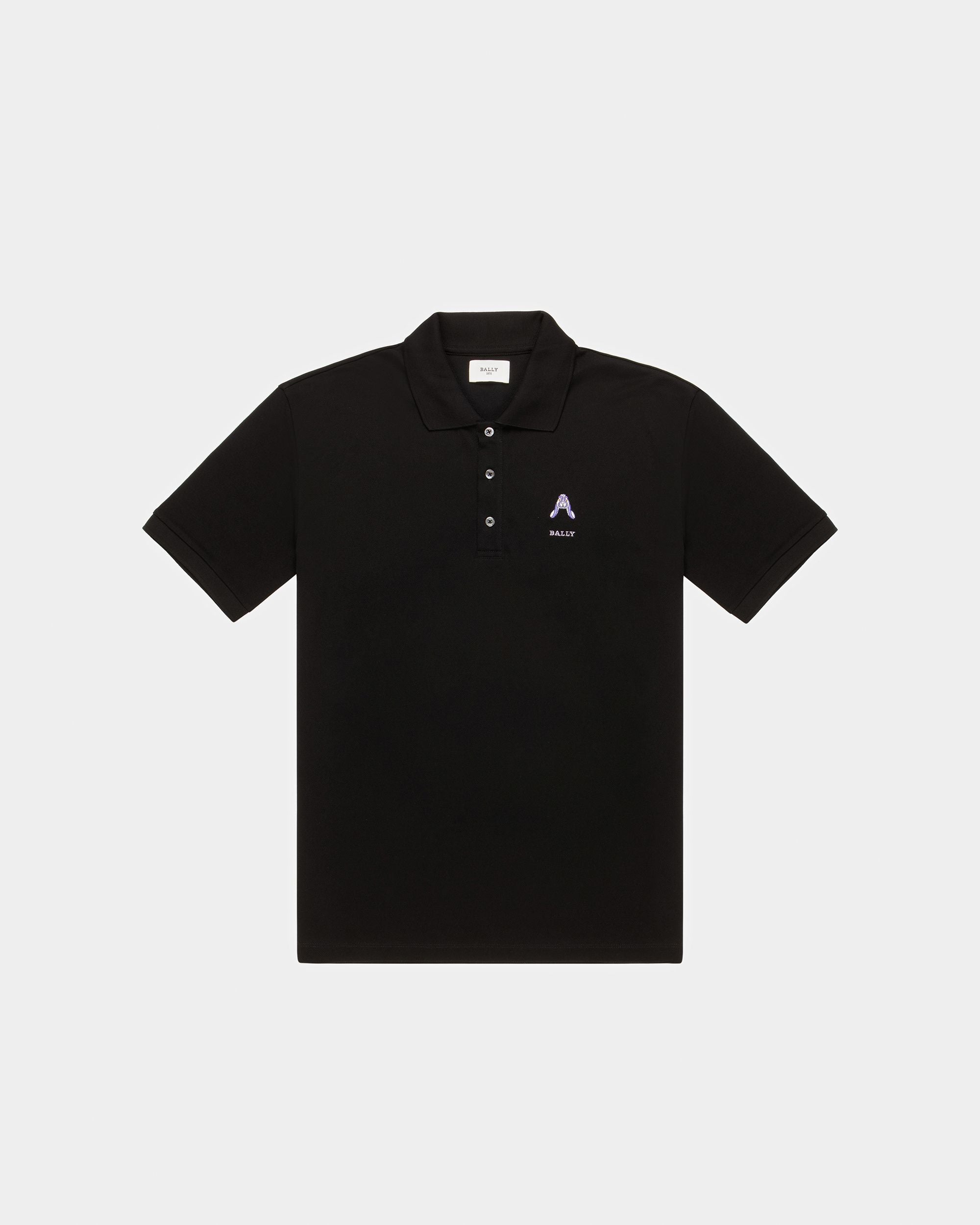 Poloshirt Mit Kaninchen-Logo Baumwoll-Poloshirt In Schwarz - Herren - Bally - 05