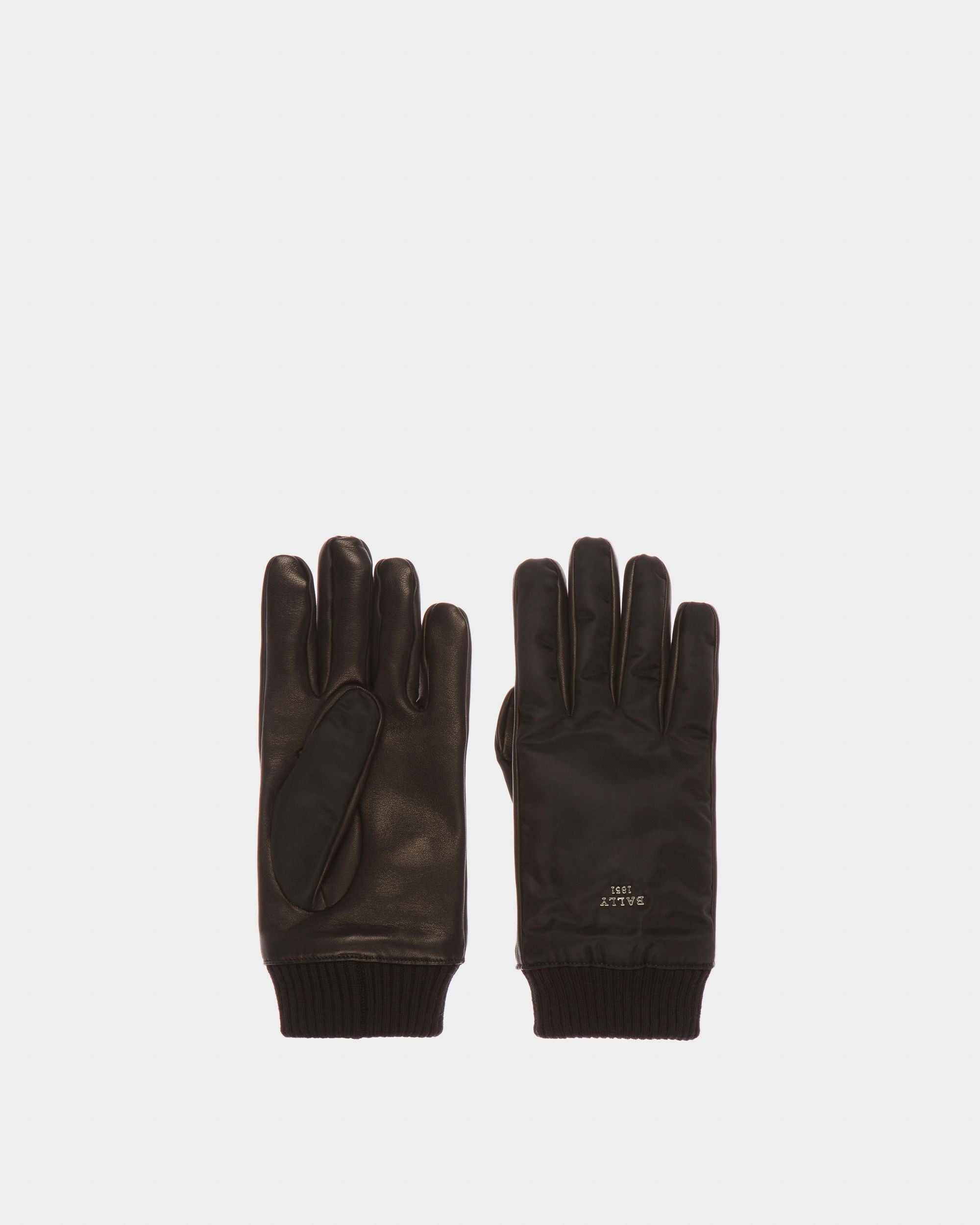 Handschuhe Mit Logo Aus Schwarzem Textil - Herren - Bally - 01