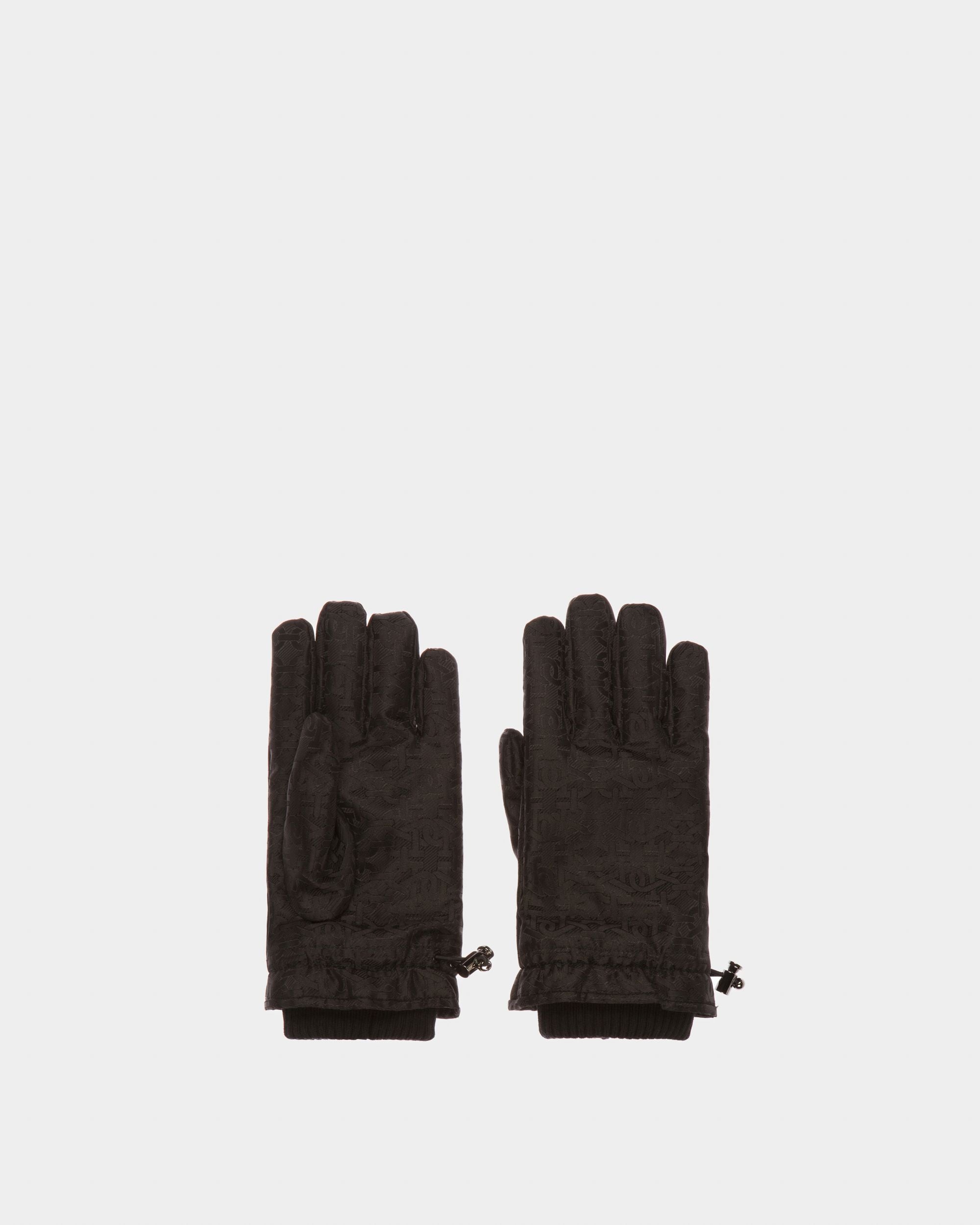 Handschuhe Mit Kordelzug Aus Schwarzem Textil - Herren - Bally - 01