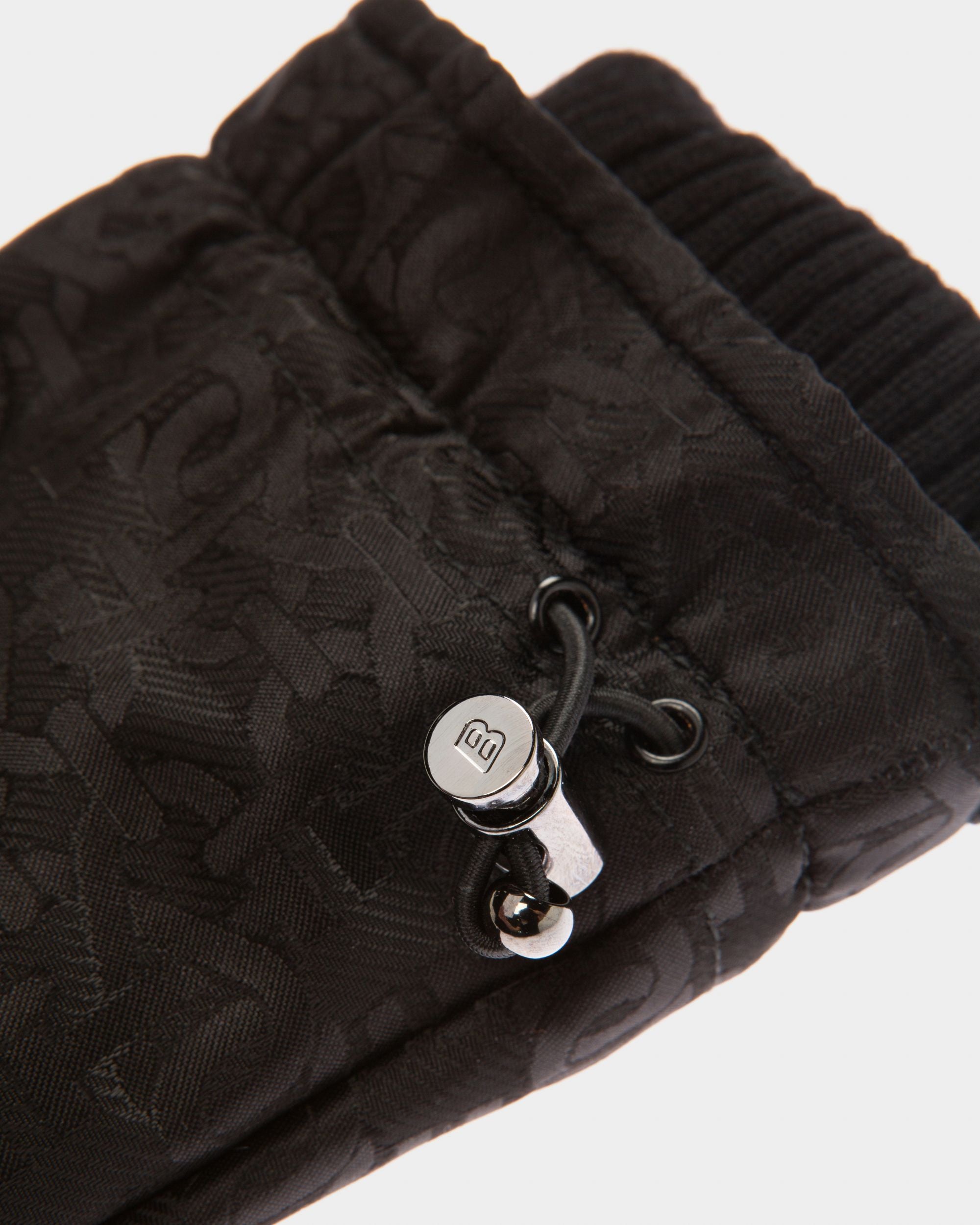 Handschuhe Mit Kordelzug Aus Schwarzem Textil - Herren - Bally - 02