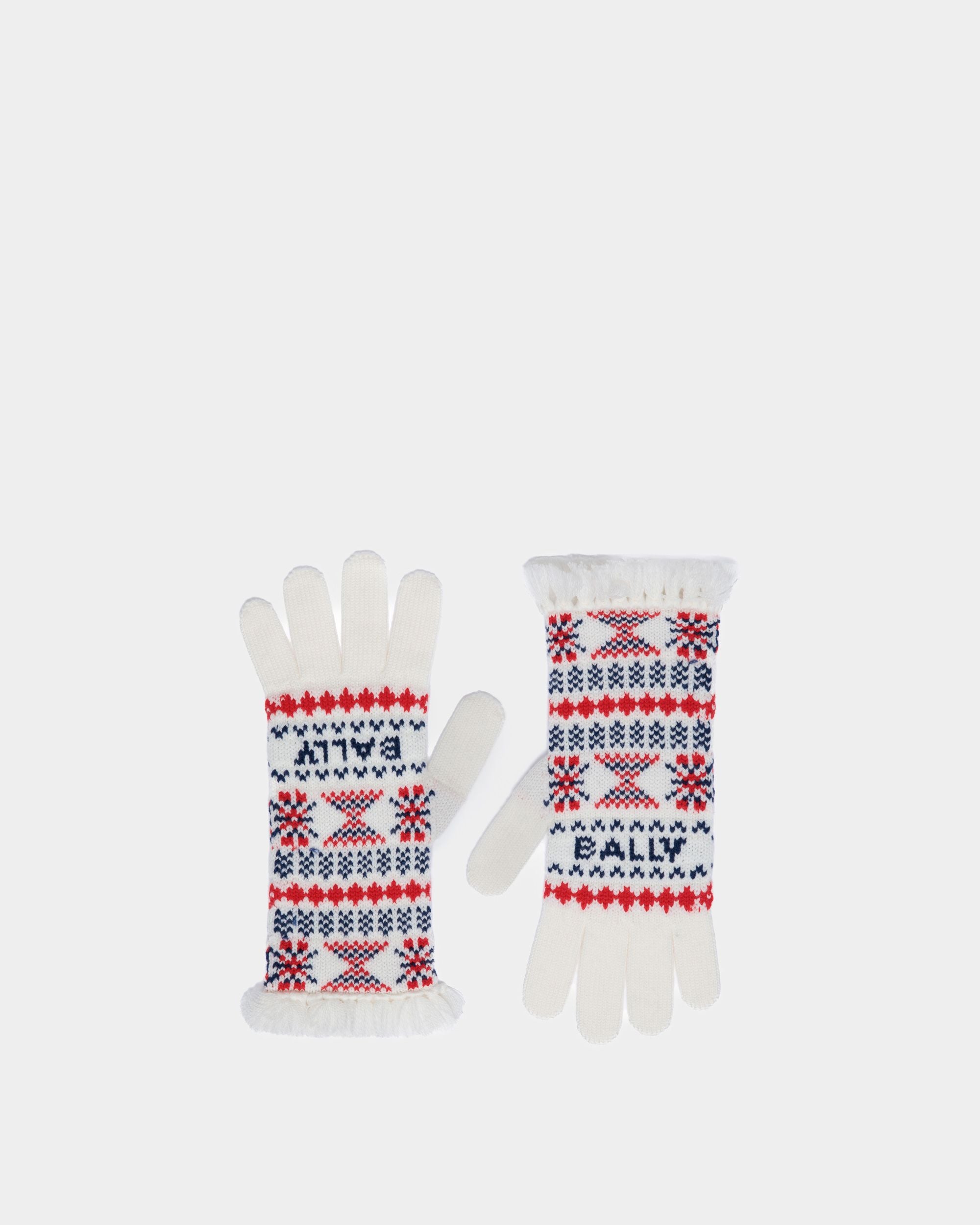 Handschuhe Aus Mehrfarbiger Wolle - Herren - Bally - 01
