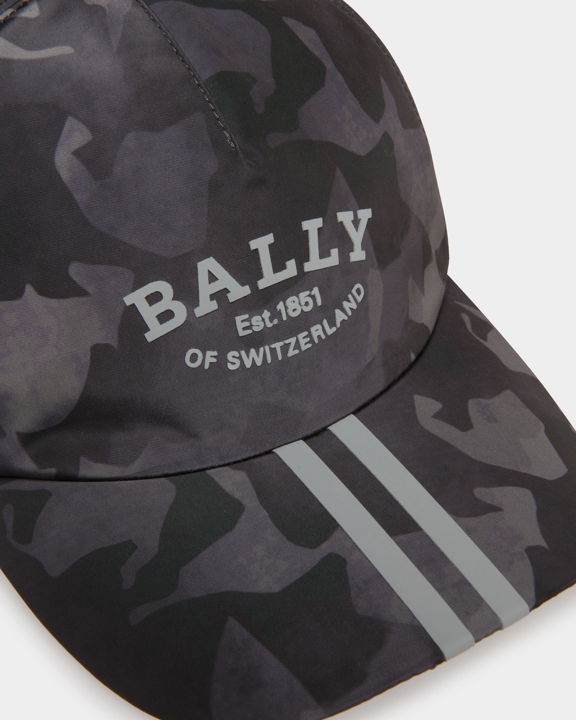 Mütze Aus Recyceltem Schwarzem Polyester - Herren - Bally - 02