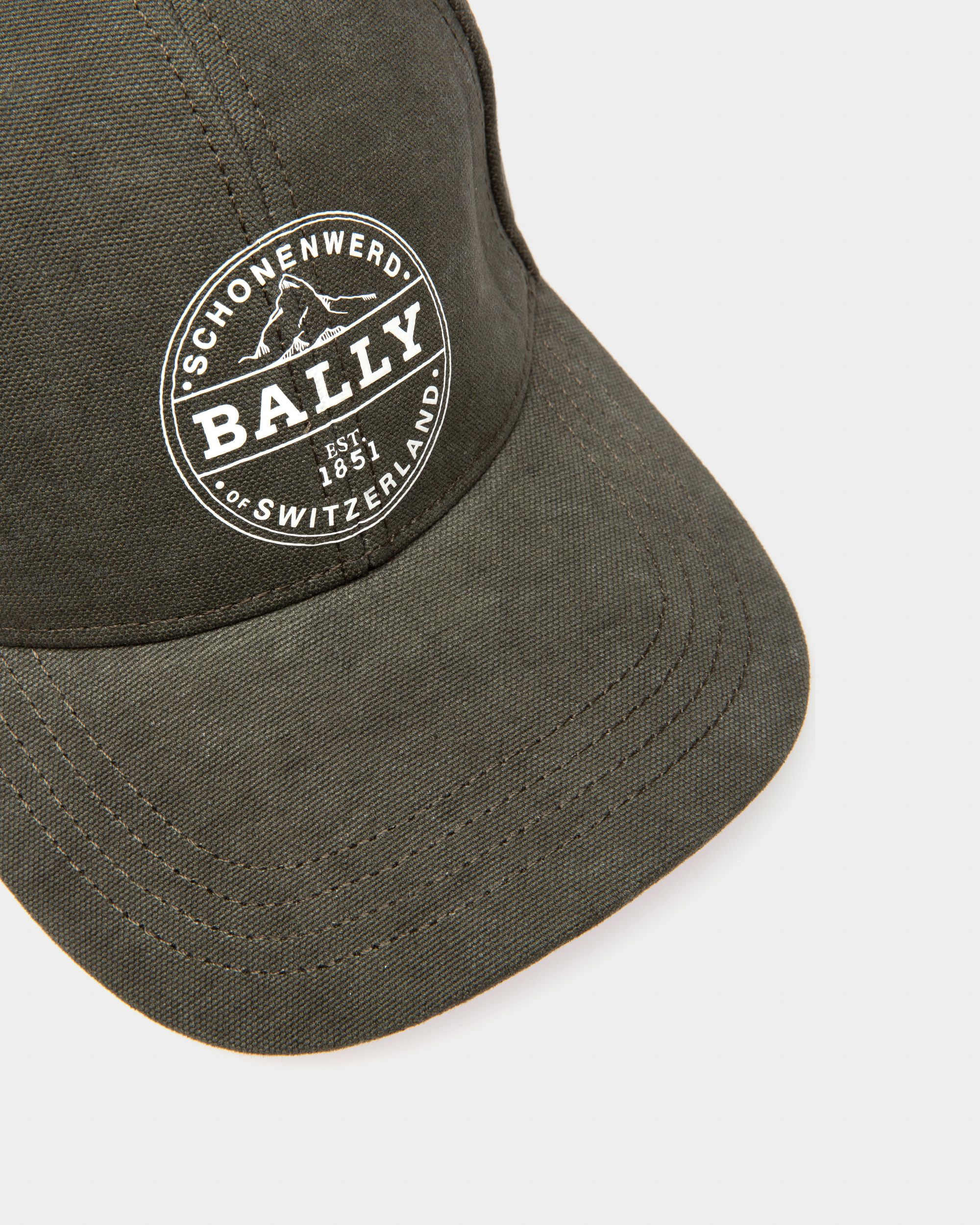 Baseballmütze Aus Grüner Bio-Baumwolle - Herren - Bally - 03