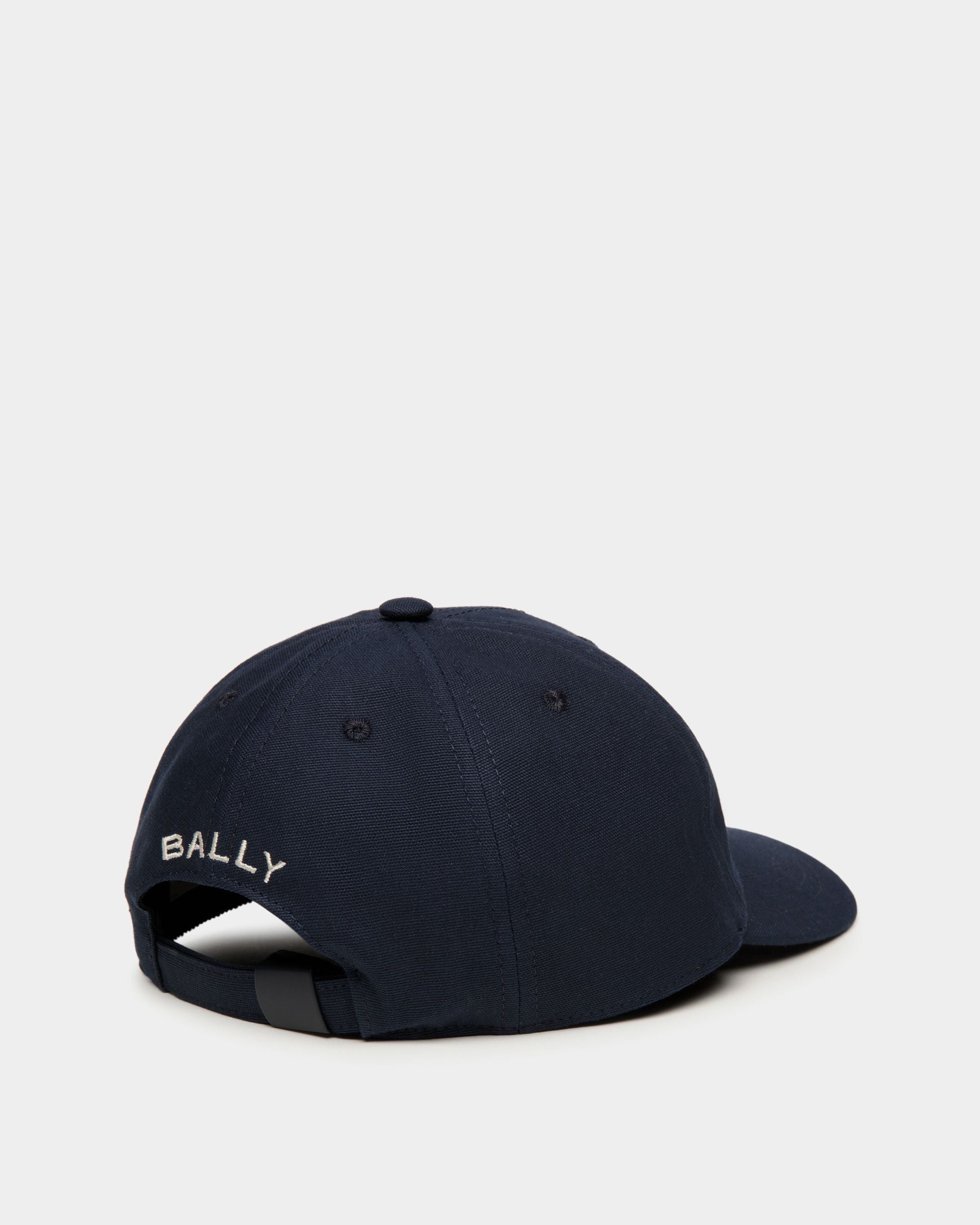 Baseballmütze Aus Baumwolle In Navy Blue Mit Mountain Flowers - Herren - Bally - 03
