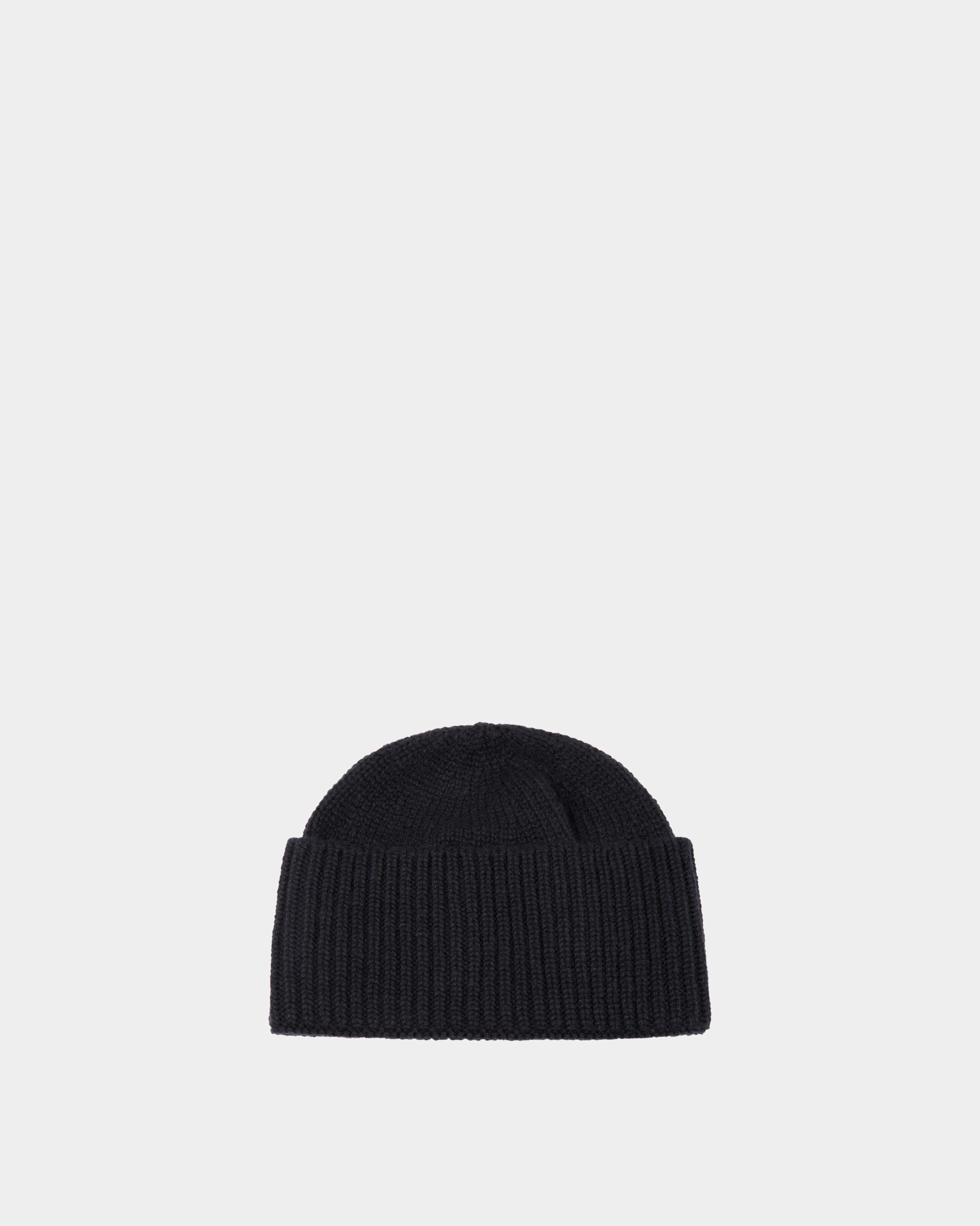 Beanie Aus Kaschmir In Navy Blue - Herren - Bally - 03