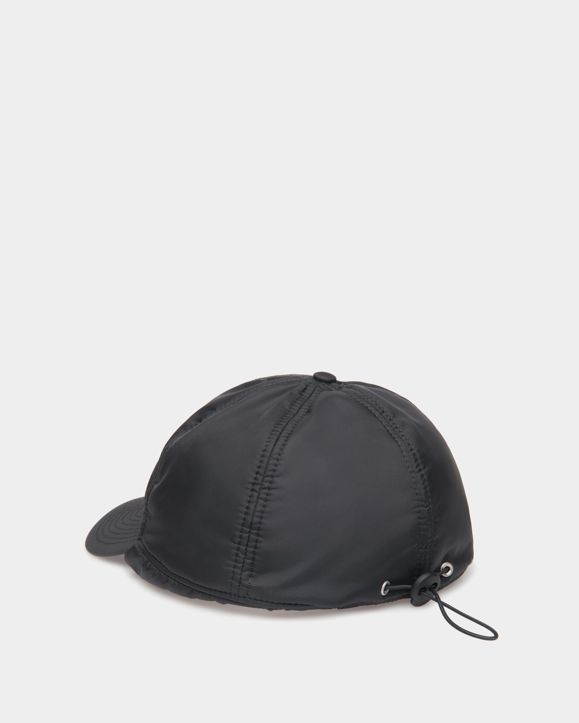 Winter Capsule Aviator-Mütze Mit Alpenblumen Aus Schwarzem Recyceltem Nylon - Herren - Bally - 03