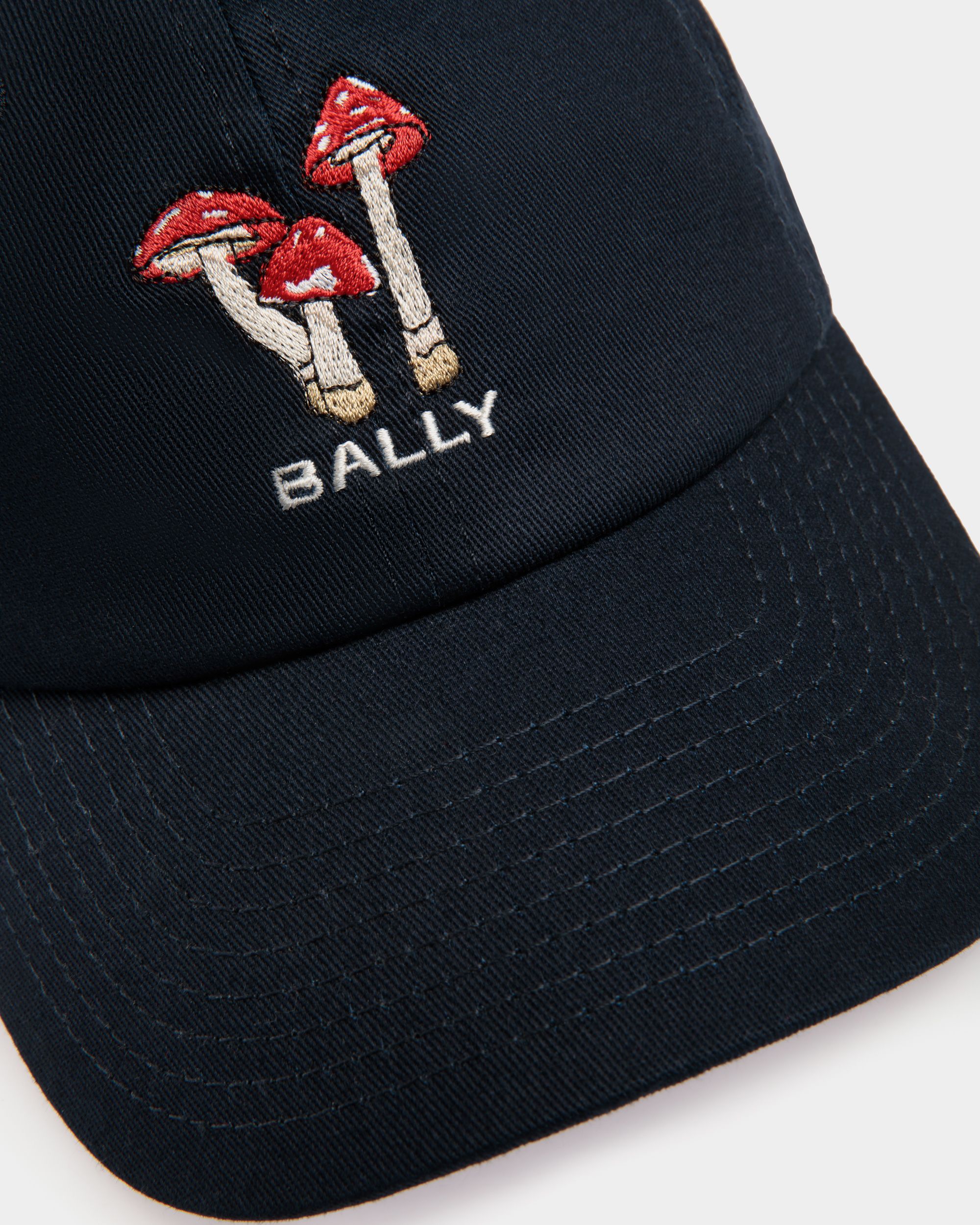 Baseballmütze Mit Enchanting Mushrooms Aus Baumwolle In Navy Blue - Herren - Bally - 04